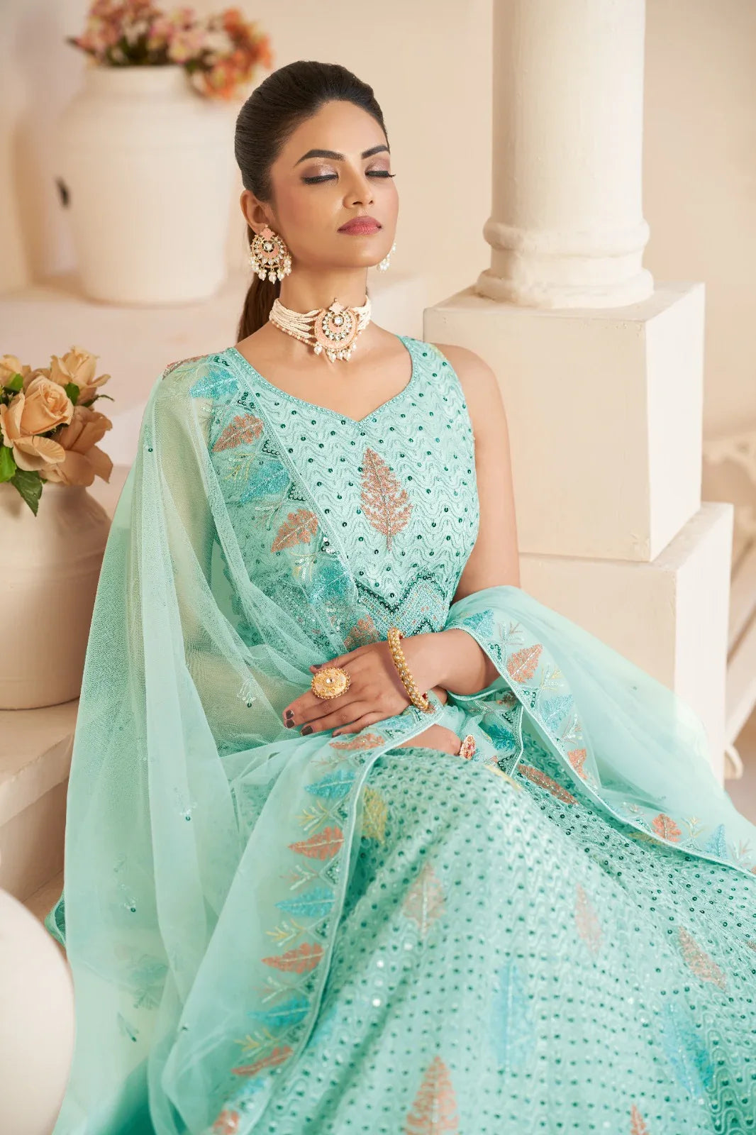 Beautiful Designer Party Wear Soft Net Lehenga Choli