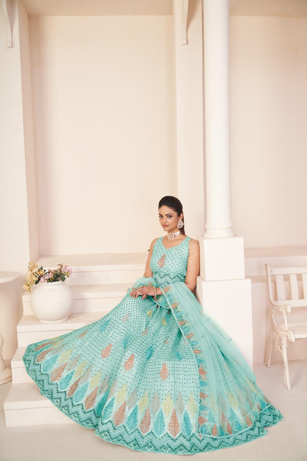 Beautiful Designer Party Wear Soft Net Lehenga Choli