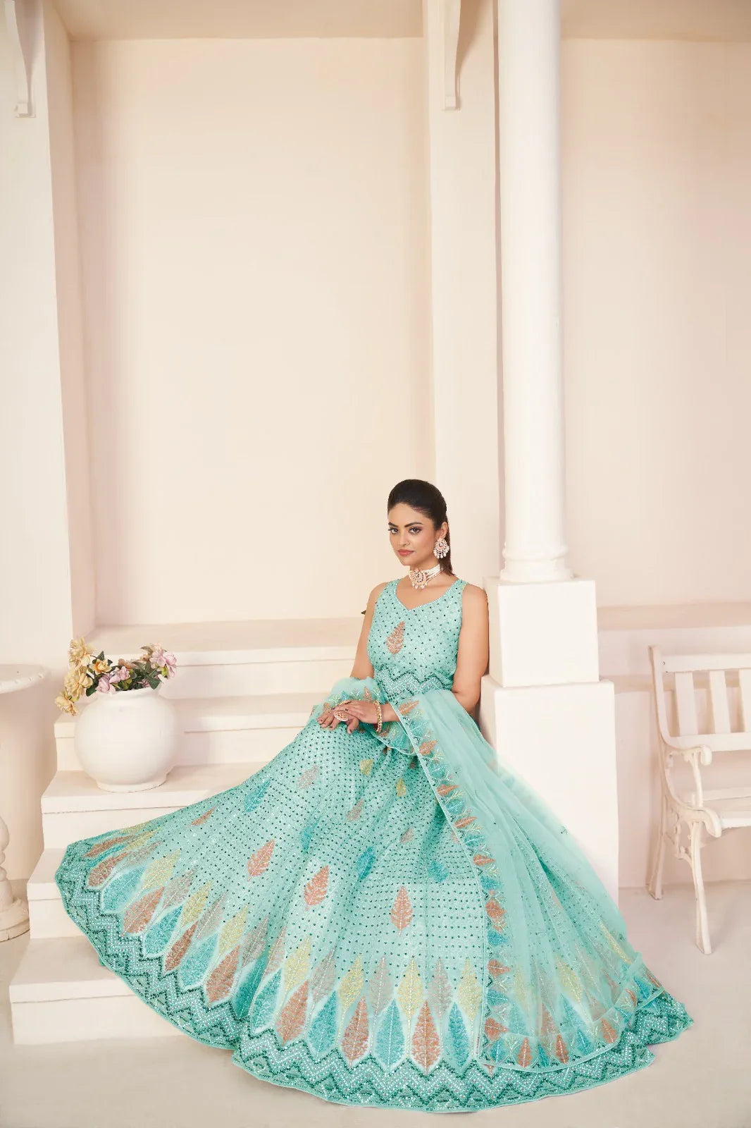 Beautiful Designer Party Wear Soft Net Lehenga Choli