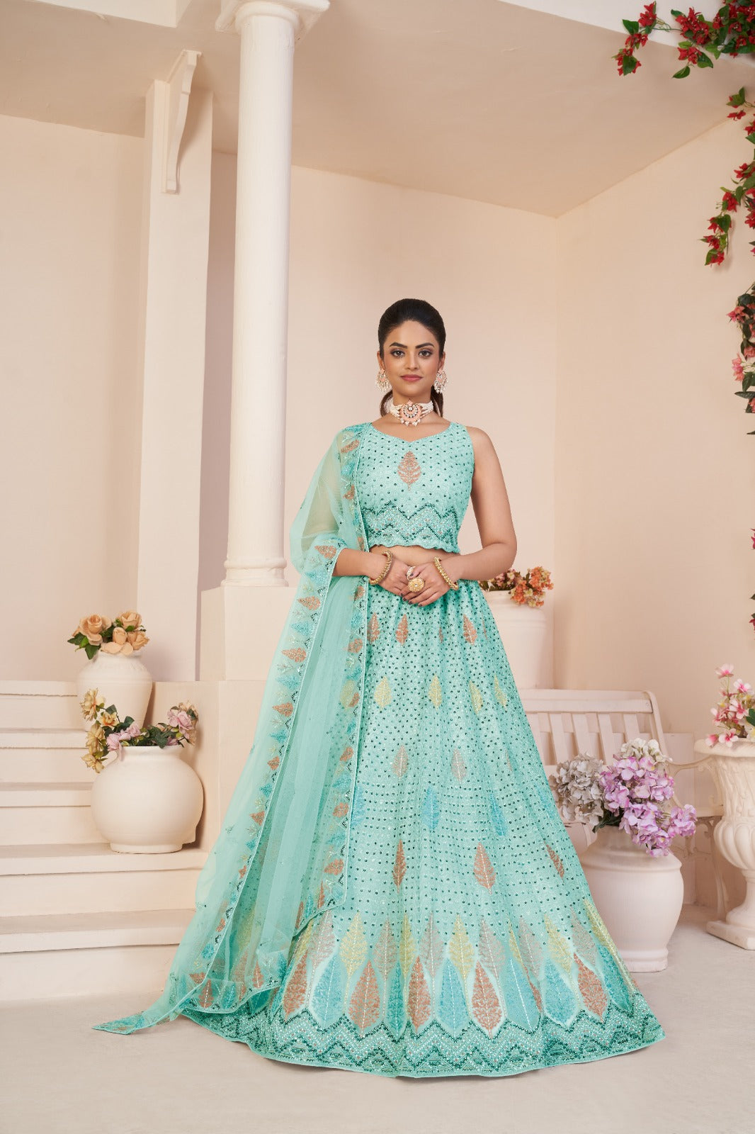 Beautiful Designer Party Wear Soft Net Lehenga Choli