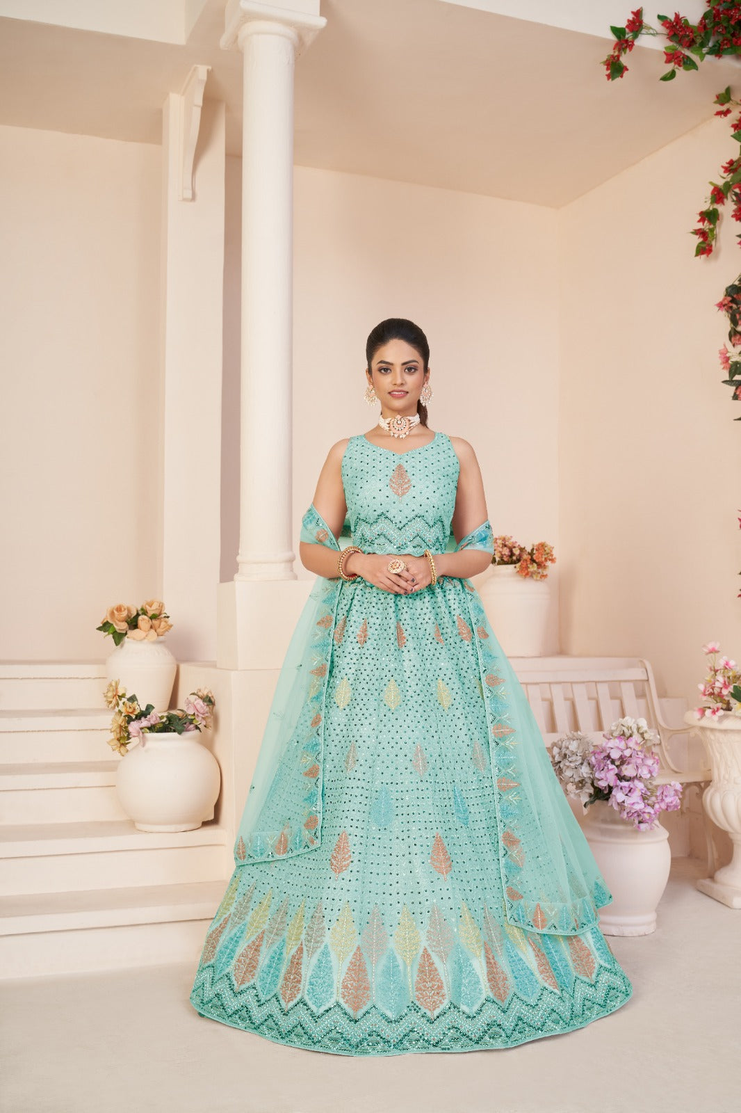 Beautiful Designer Party Wear Soft Net Lehenga Choli