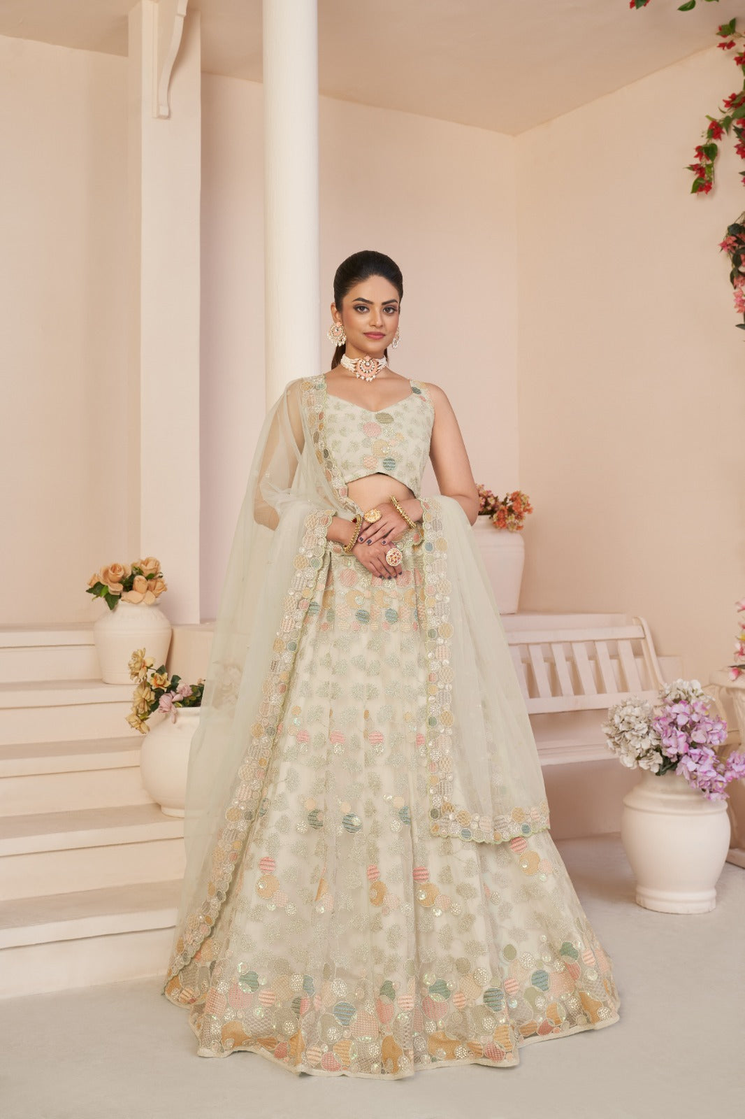 Beautiful Designer Party Wear Soft Net Lehenga Choli