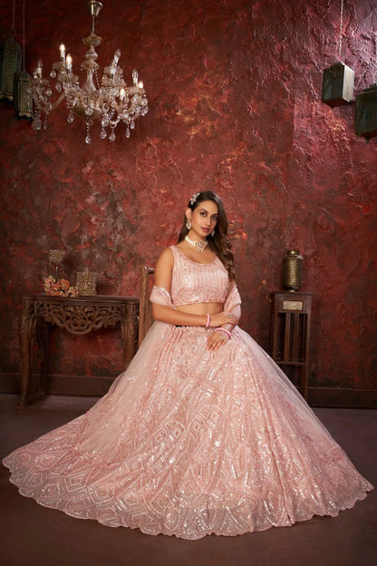Beautiful Designer Party Wear Soft Net Lehenga Choli