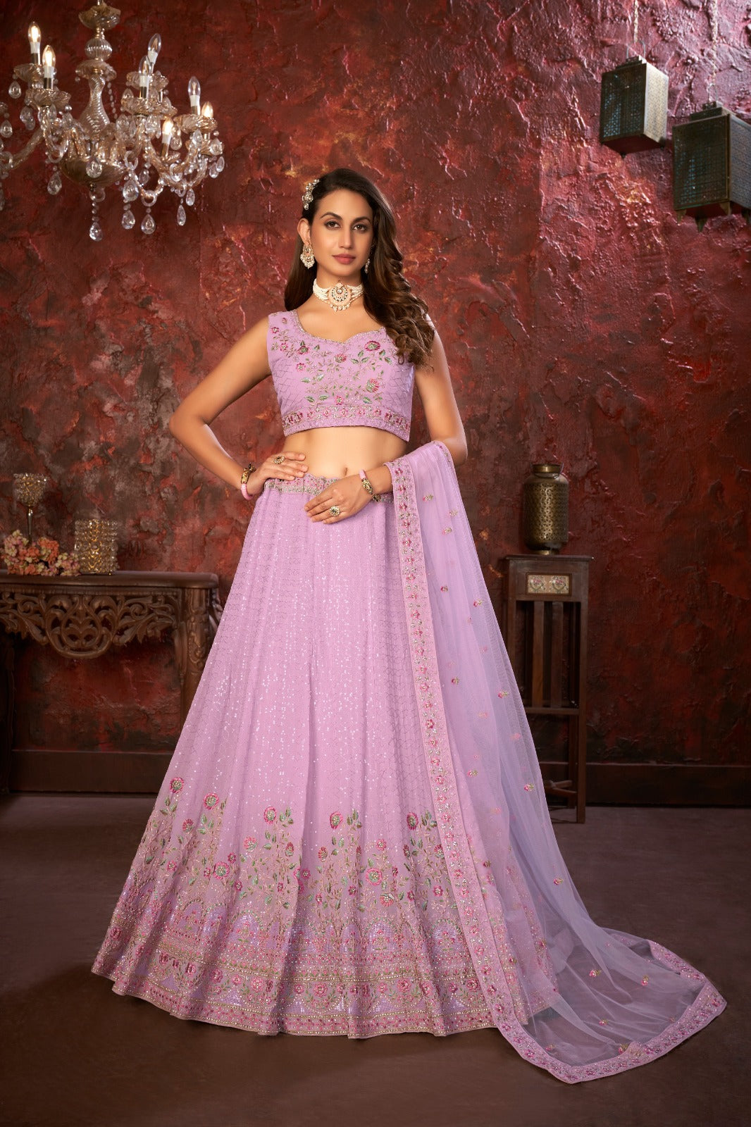 Beautiful Designer Party Wear Fox Georgette Lehenga Choli