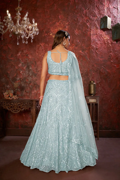Beautiful Designer Party Wear Soft Net Lehenga Choli