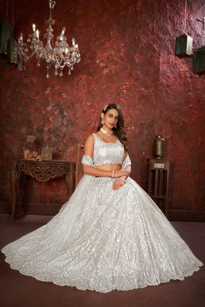 Beautiful Designer Party Wear Soft Net Lehenga Choli