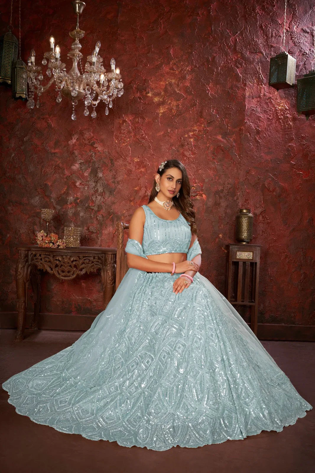 Beautiful Designer Party Wear Soft Net Lehenga Choli