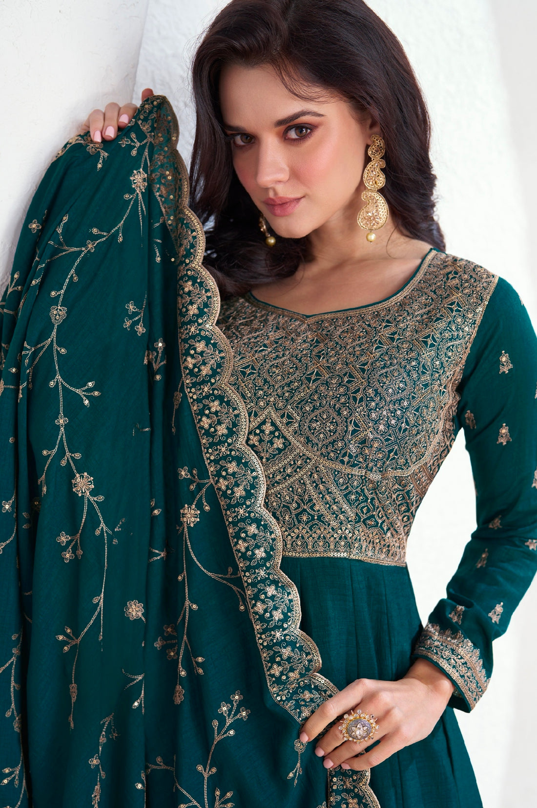 Beautiful Designer Wedding Wear Latest Premium Silk Salwar Suit