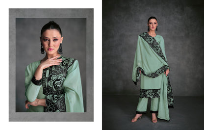Beautiful Designer Occasion Wear Latest Pure Organza Silk Salwar Suit