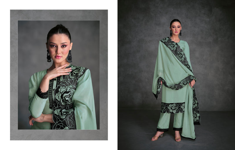 Beautiful Designer Occasion Wear Latest Pure Organza Silk Salwar Suit