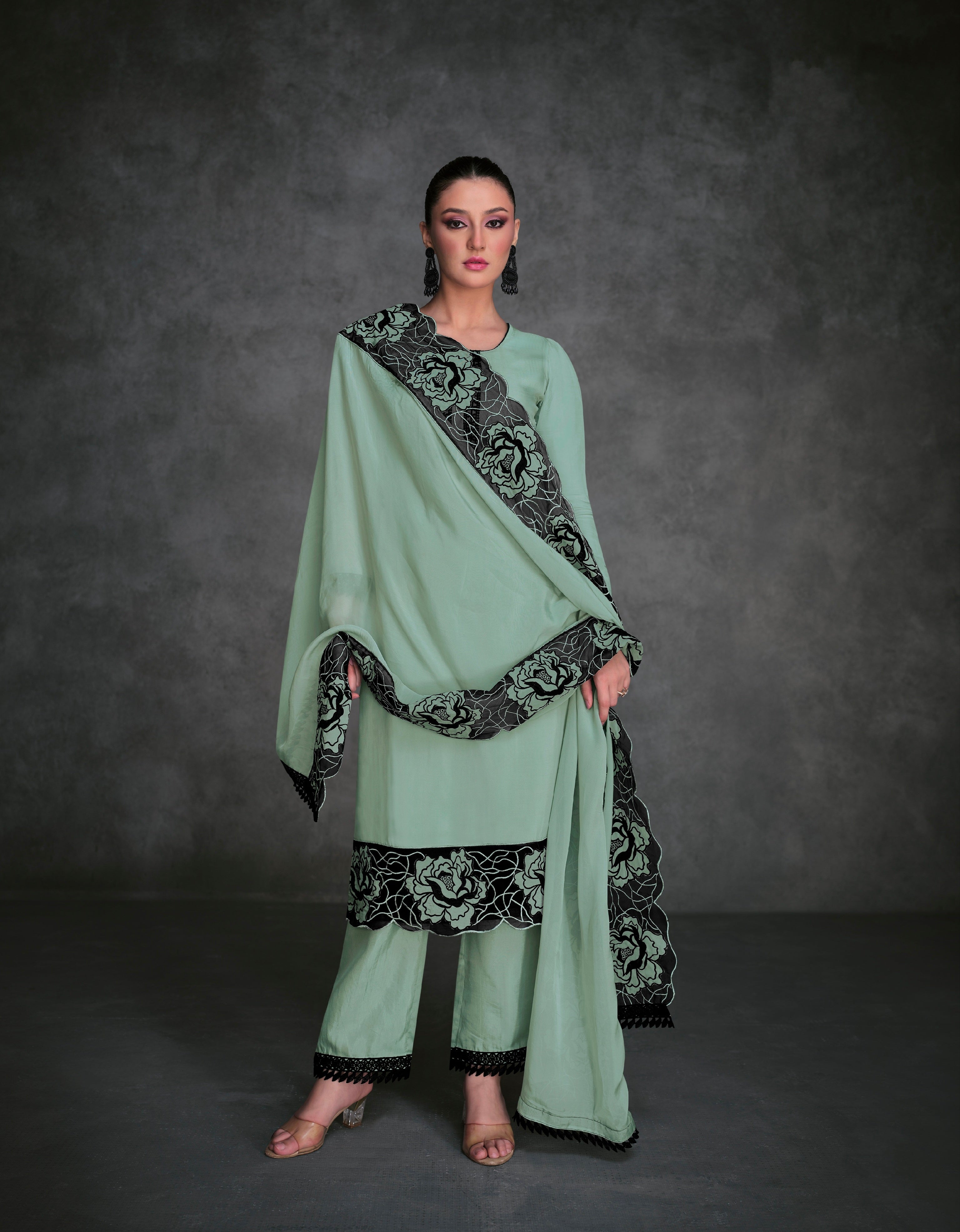 Beautiful Designer Occasion Wear Latest Pure Organza Silk Salwar Suit