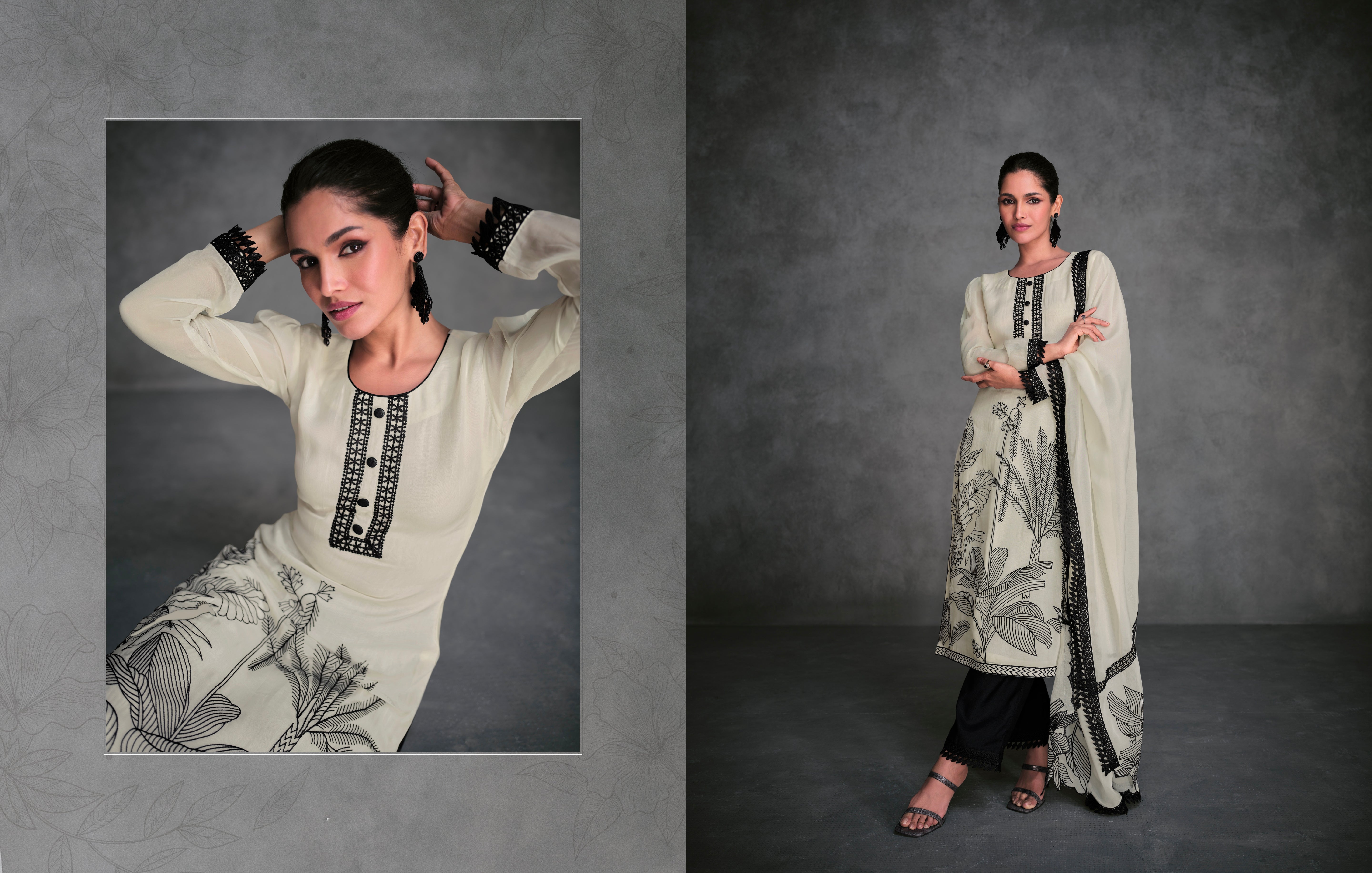 Beautiful Designer Occasion Wear Latest Pure Organza Silk Salwar Suit