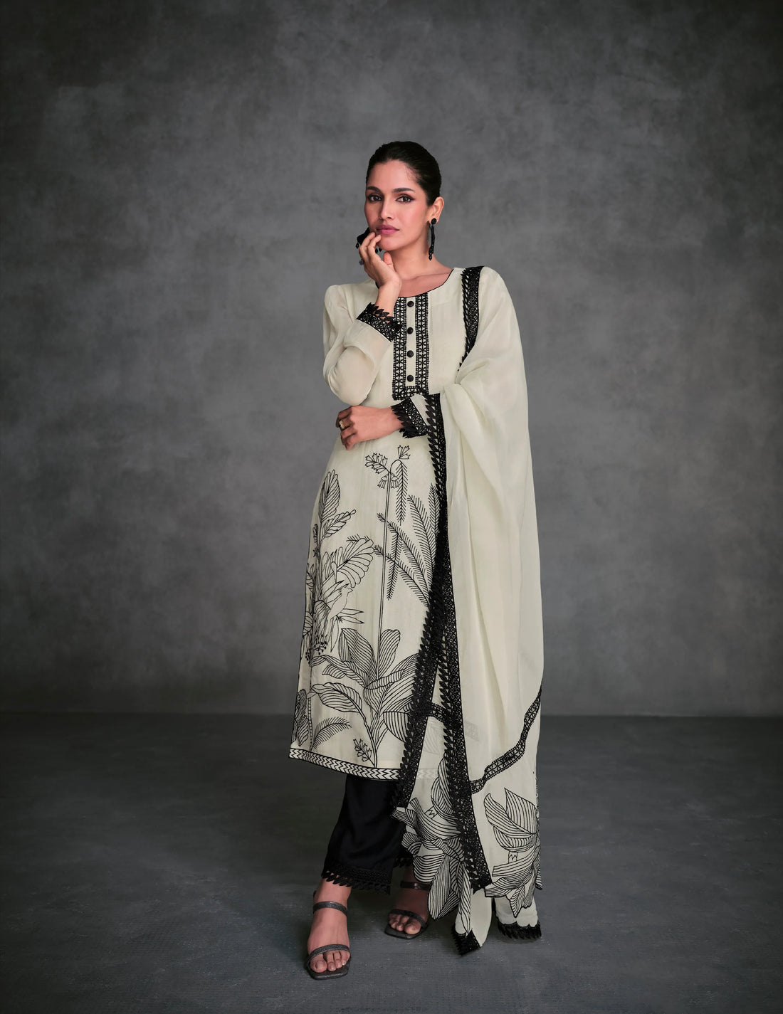 Beautiful Designer Occasion Wear Latest Pure Organza Silk Salwar Suit