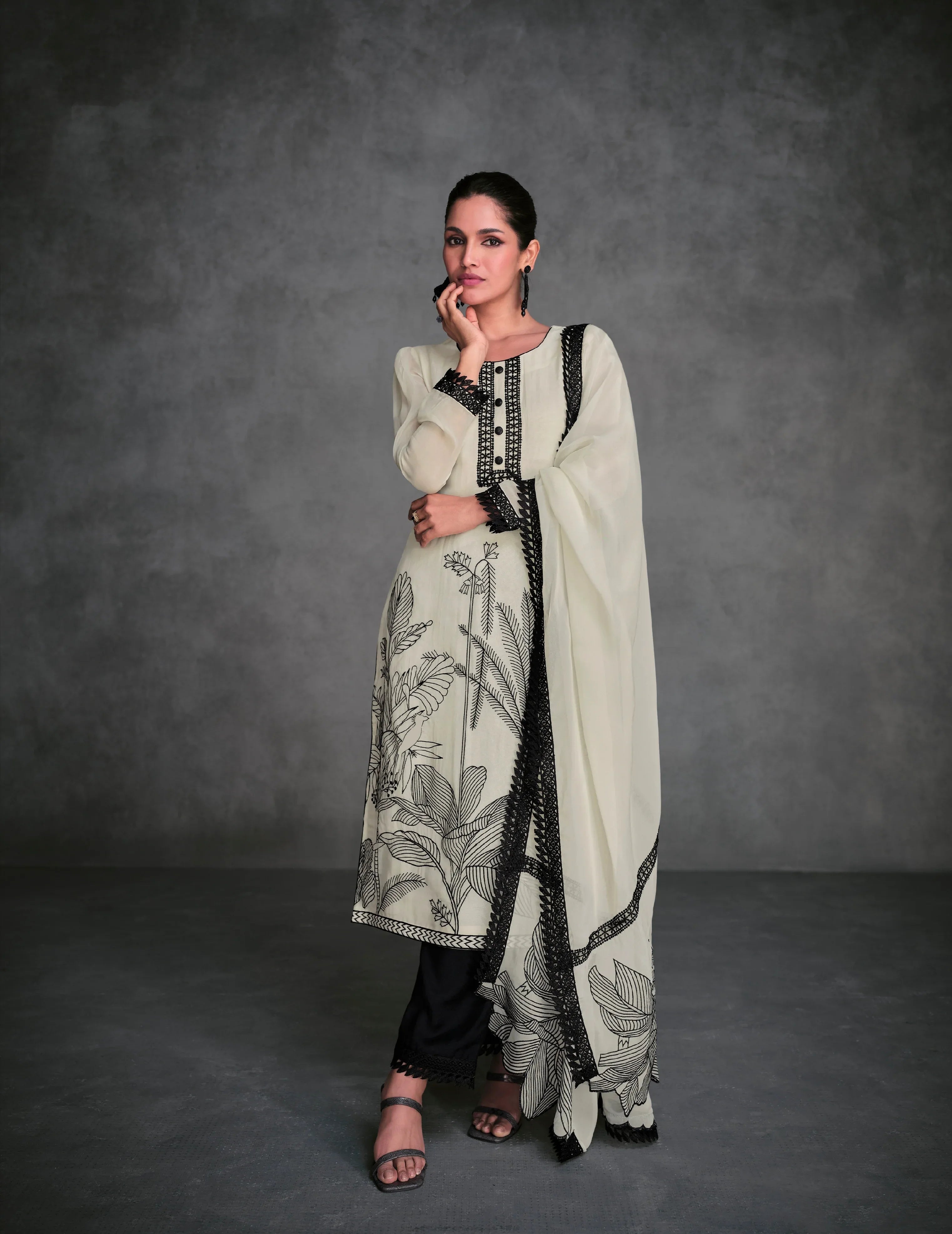 Beautiful Designer Occasion Wear Latest Pure Organza Silk Salwar Suit