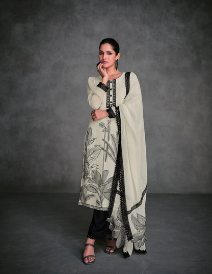 Beautiful Designer Occasion Wear Latest Pure Organza Silk Salwar Suit