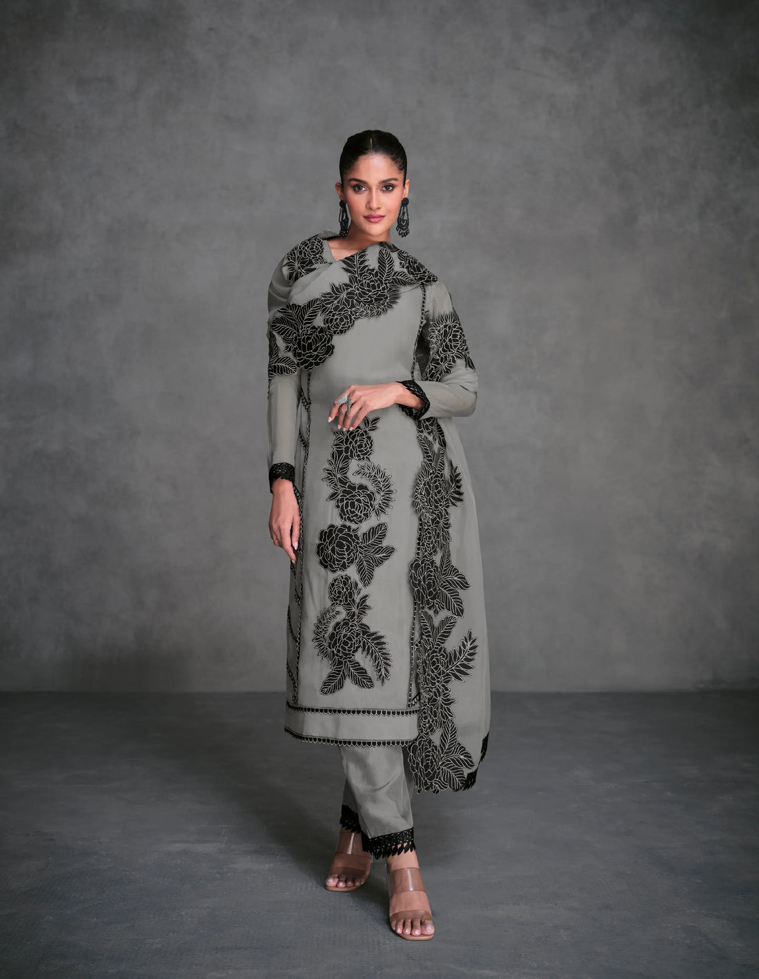 Beautiful Designer Occasion Wear Latest Pure Organza Silk Salwar Suit