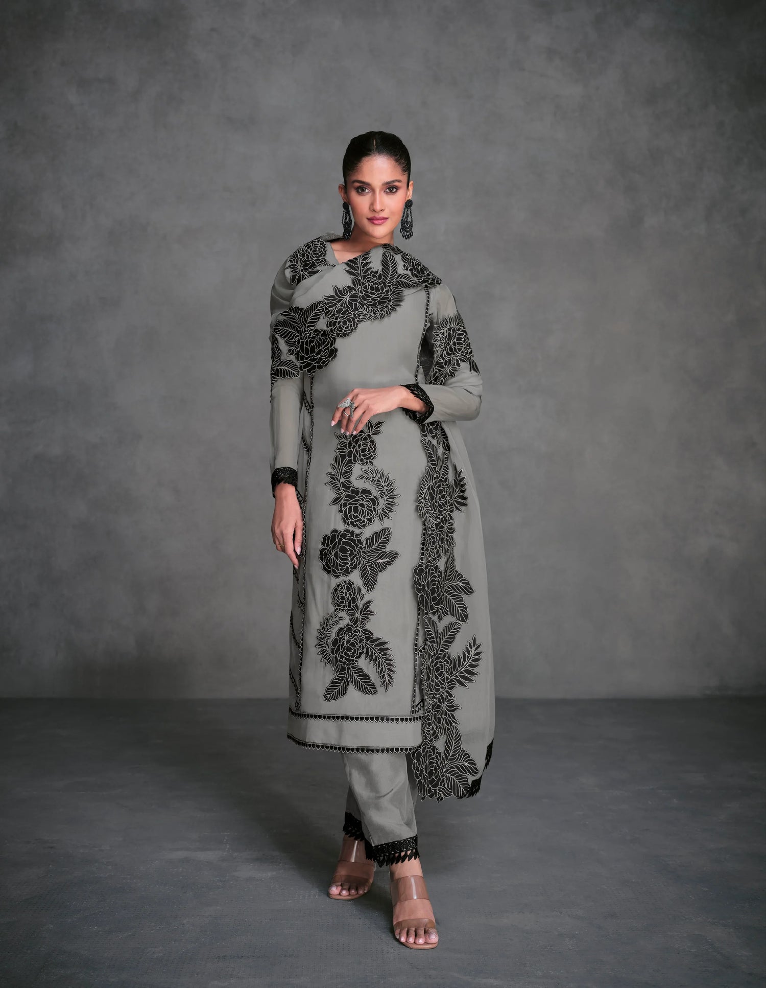 Beautiful Designer Occasion Wear Latest Pure Organza Silk Salwar Suit