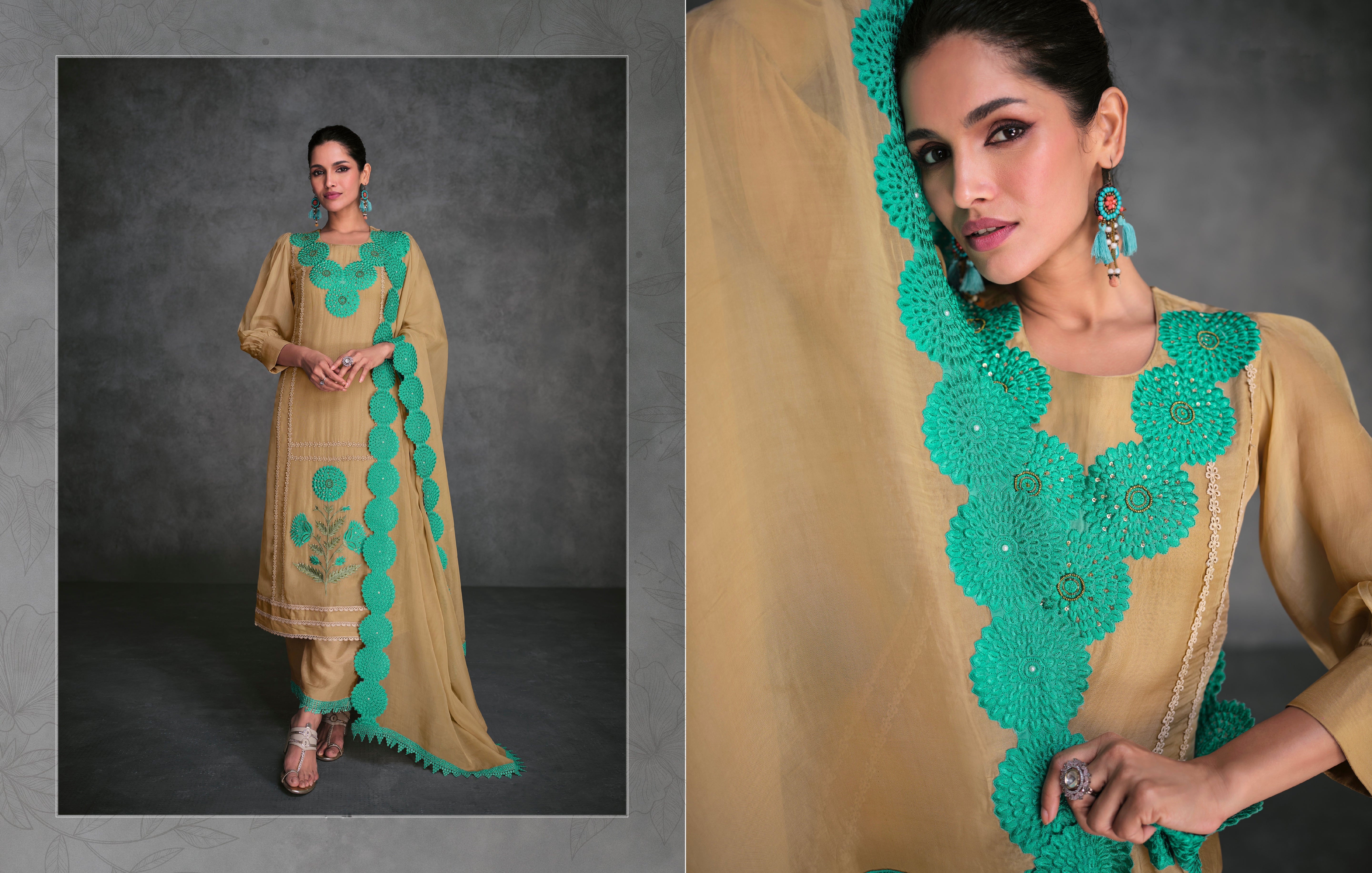 Beautiful Designer Occasion Wear Latest Pure Organza Silk Salwar Suit