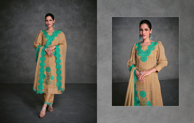 Beautiful Designer Occasion Wear Latest Pure Organza Silk Salwar Suit