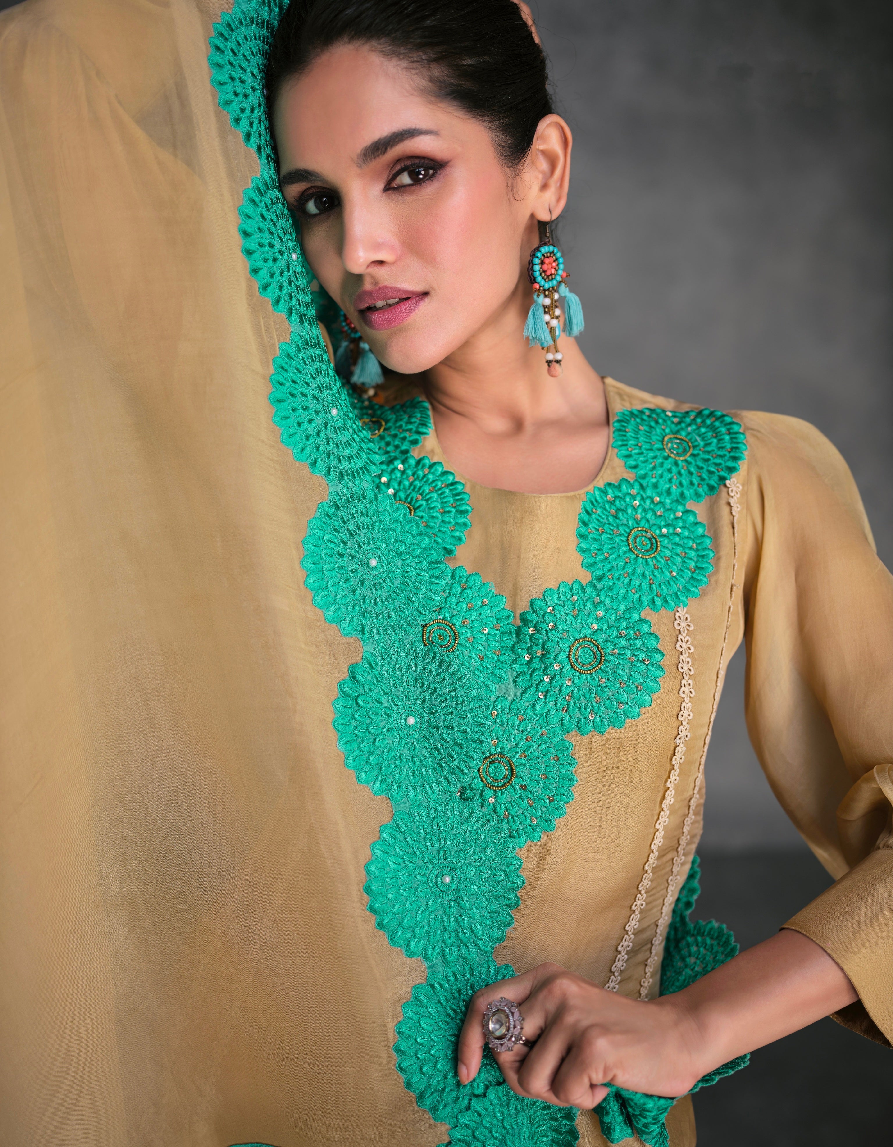 Beautiful Designer Occasion Wear Latest Pure Organza Silk Salwar Suit