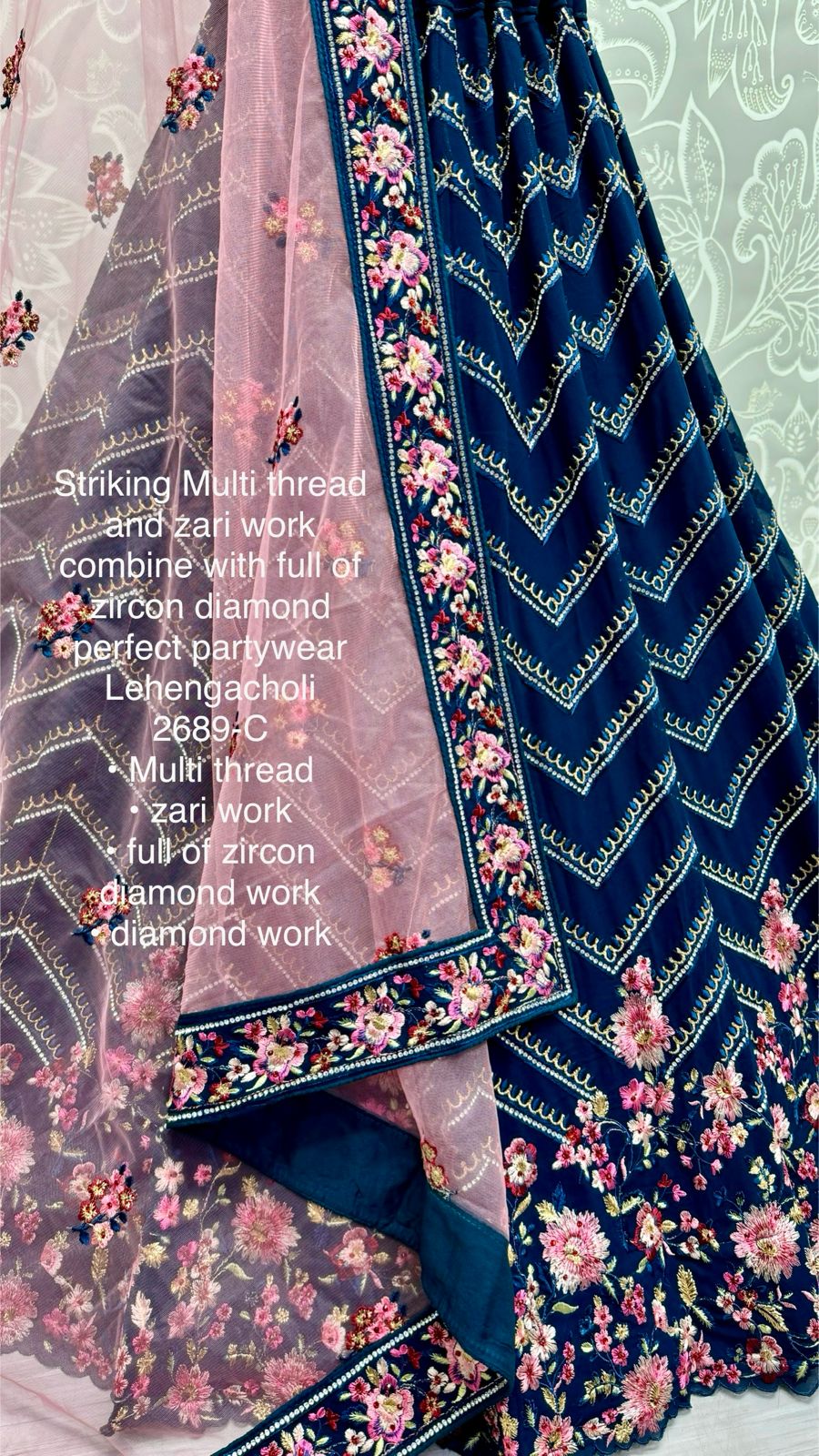 Beautiful Designer Bridal Heavy Georgette With Sequence Lehenga Choli