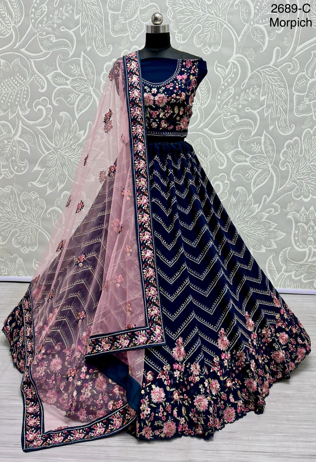 Beautiful Designer Bridal Heavy Georgette With Sequence Lehenga Choli