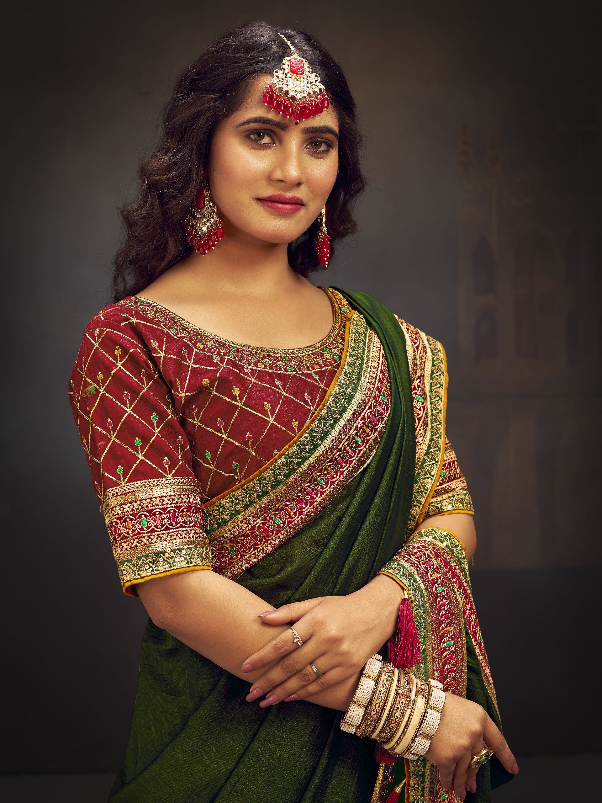 Beautiful Designer Suma Miransh Vichitra Silk Saree