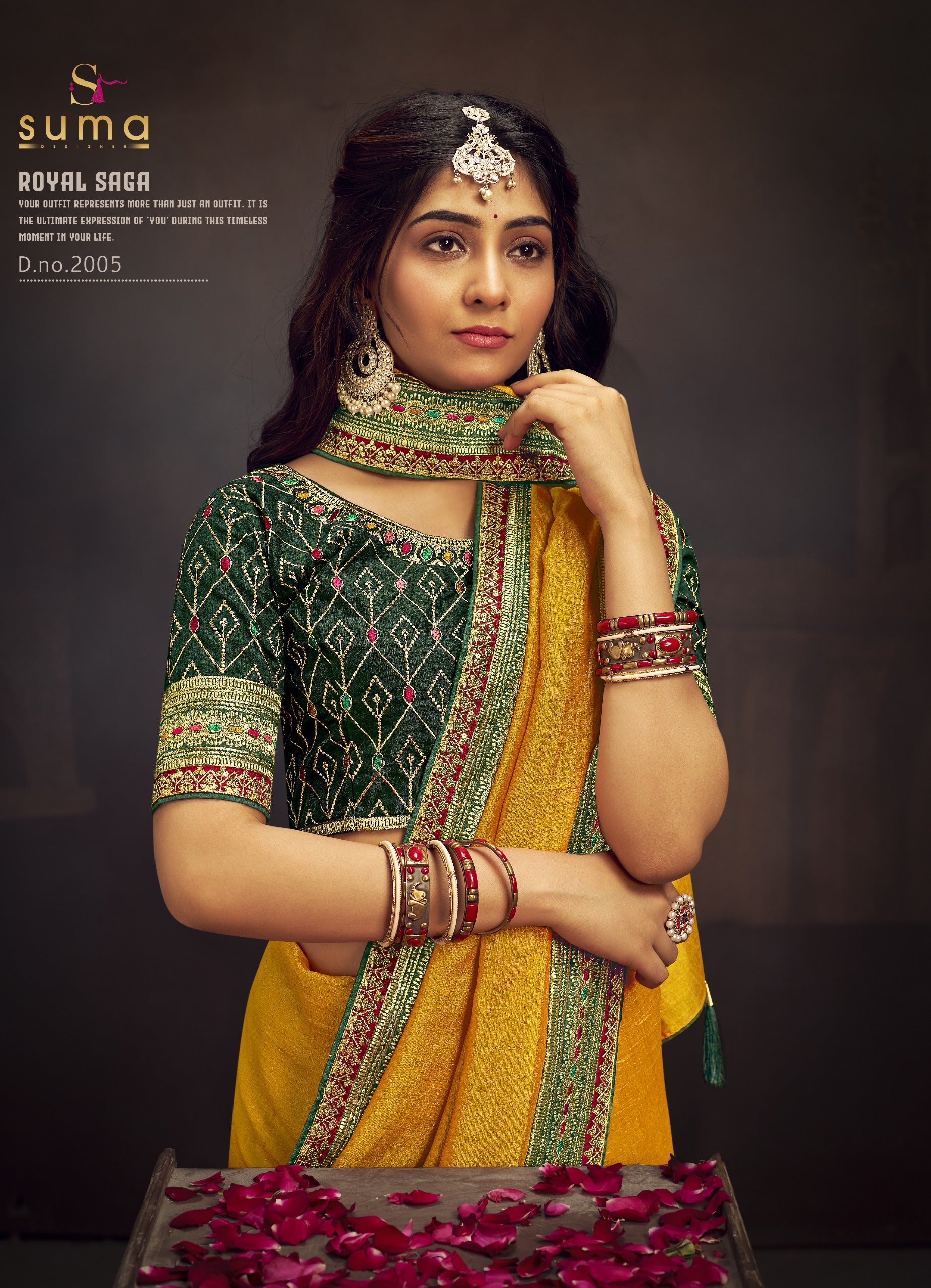 Beautiful Designer Suma Miransh Vichitra Silk Saree