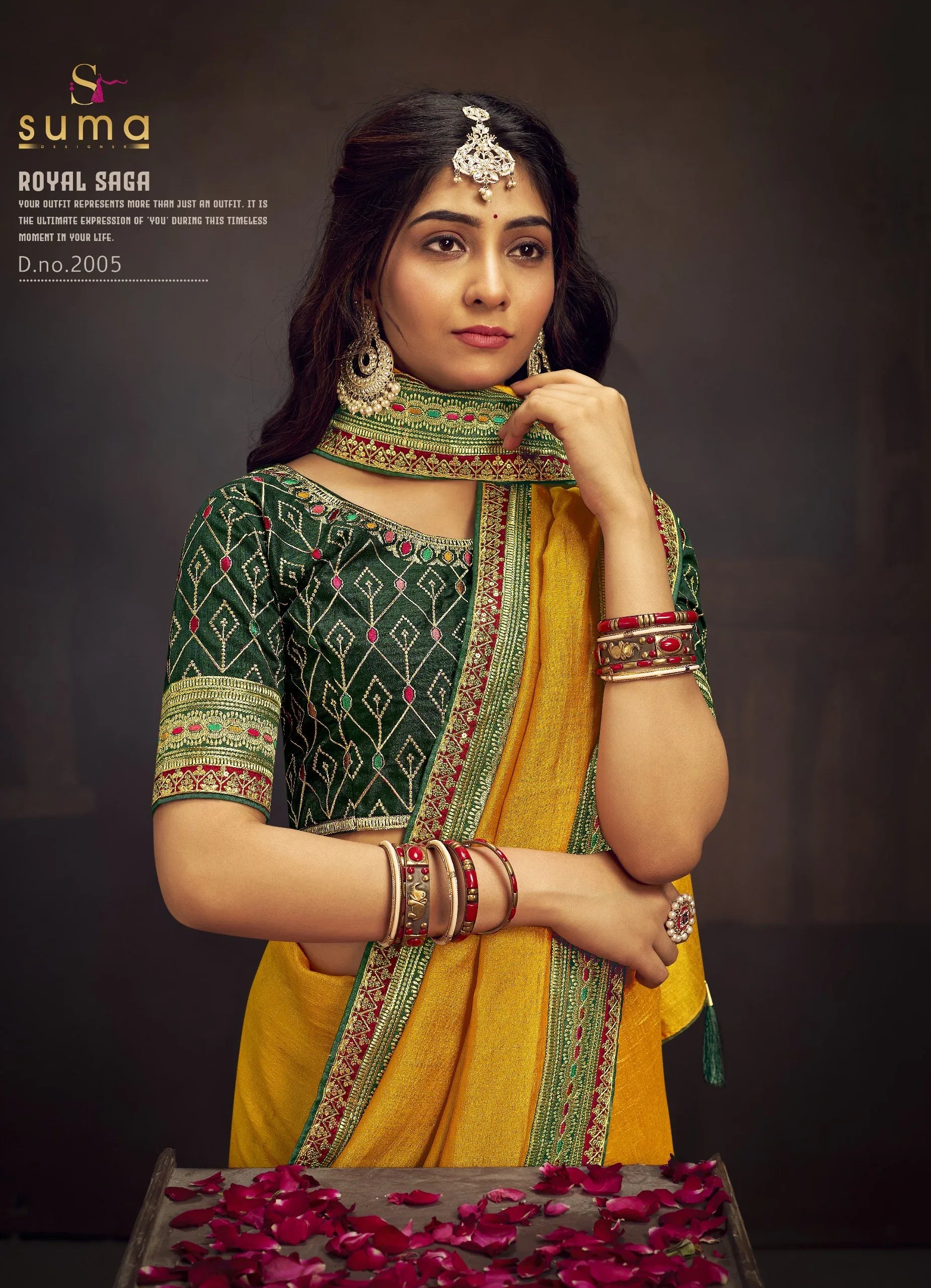 Beautiful Designer Suma Miransh Vichitra Silk Saree