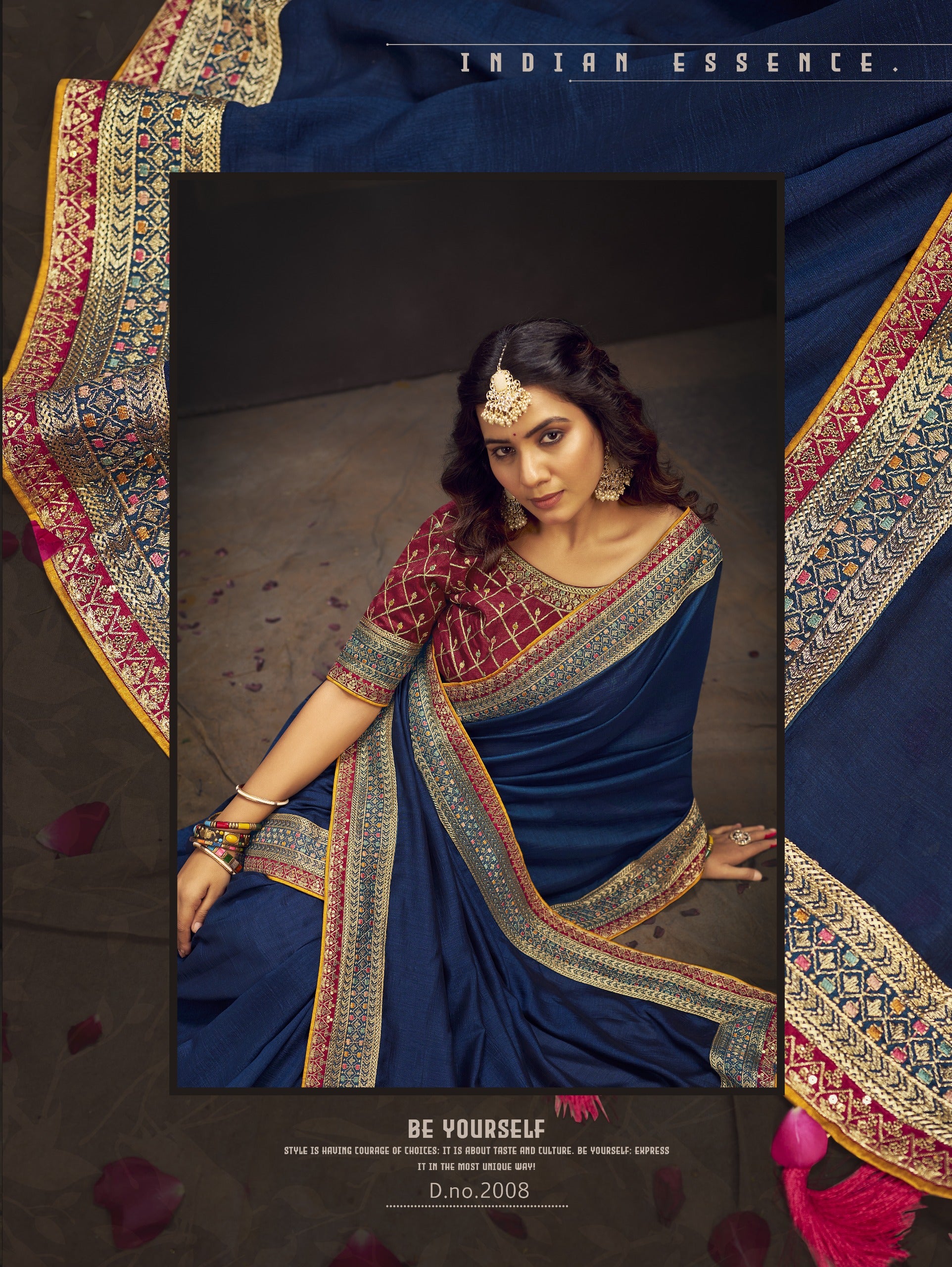 Beautiful Designer Suma Miransh Vichitra Silk Saree