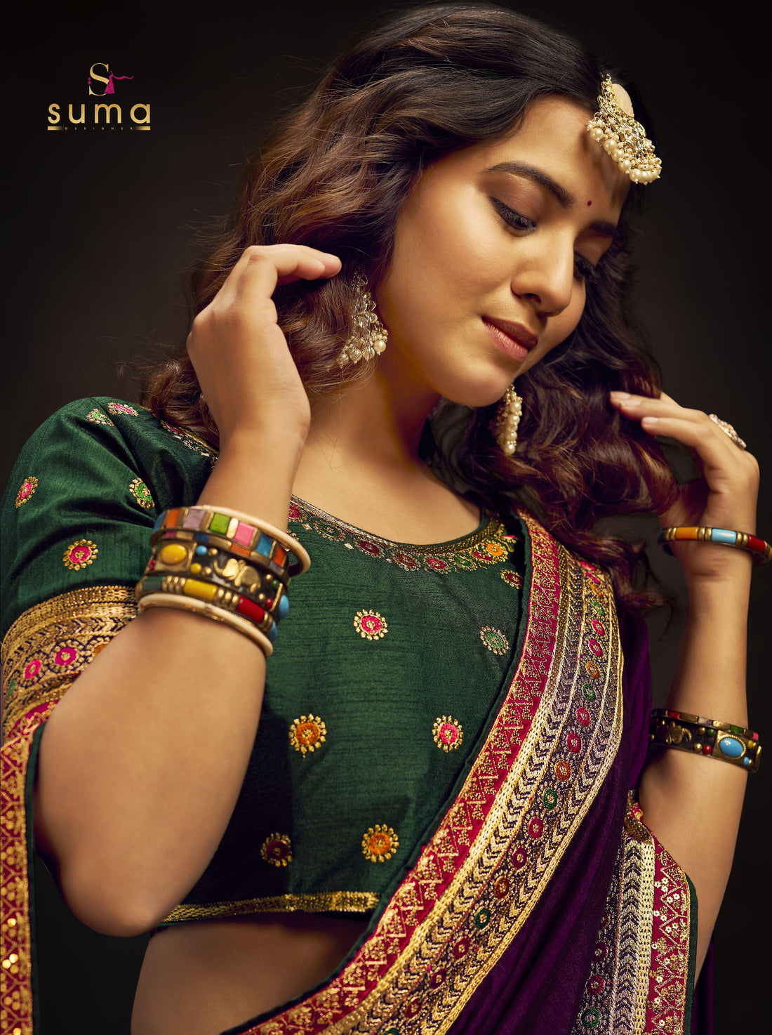 Beautiful Designer Suma Miransh Vichitra Silk Saree