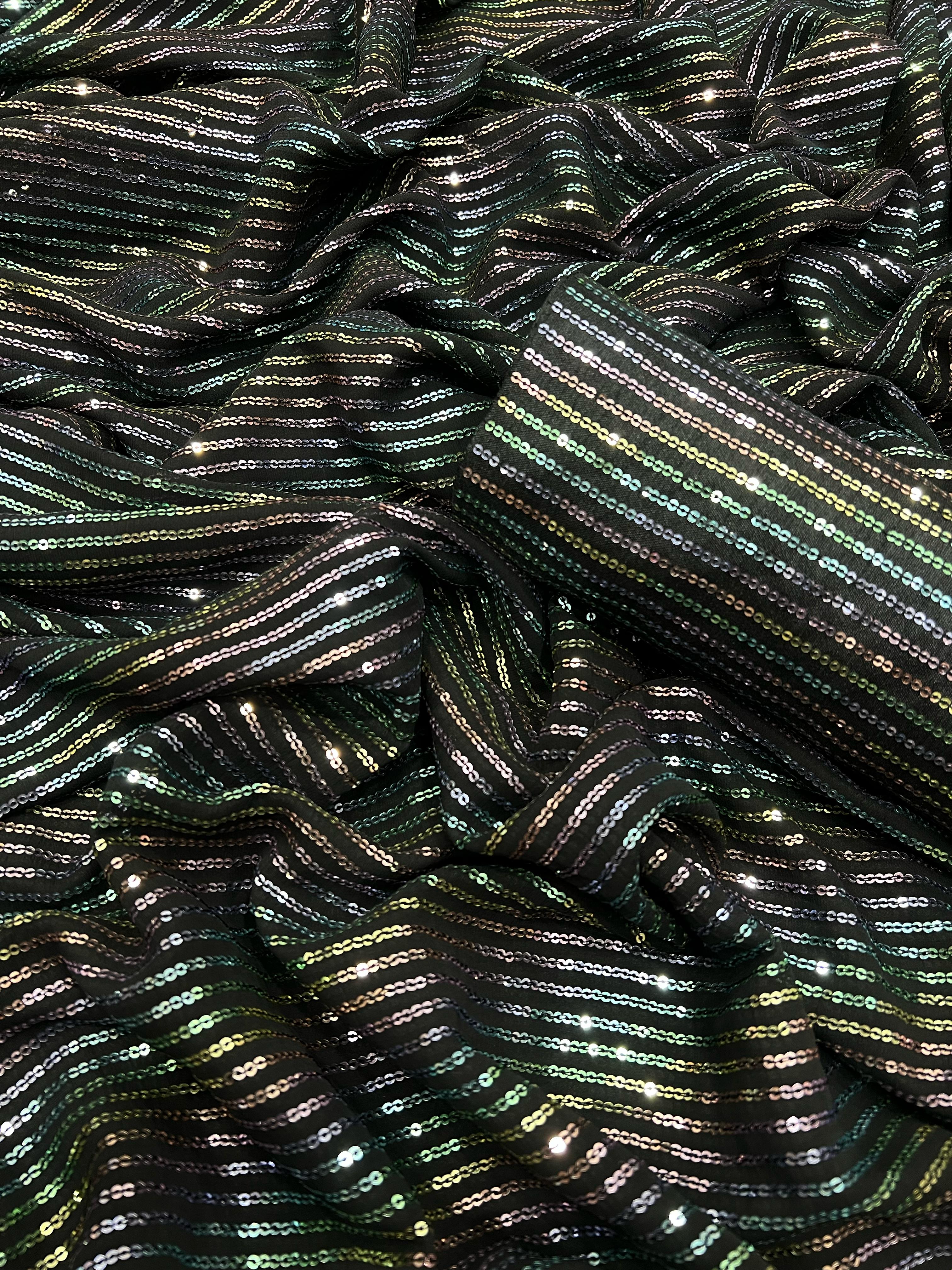 Beautiful Designer Heavy Georgette Exclusive Sequanc Saree