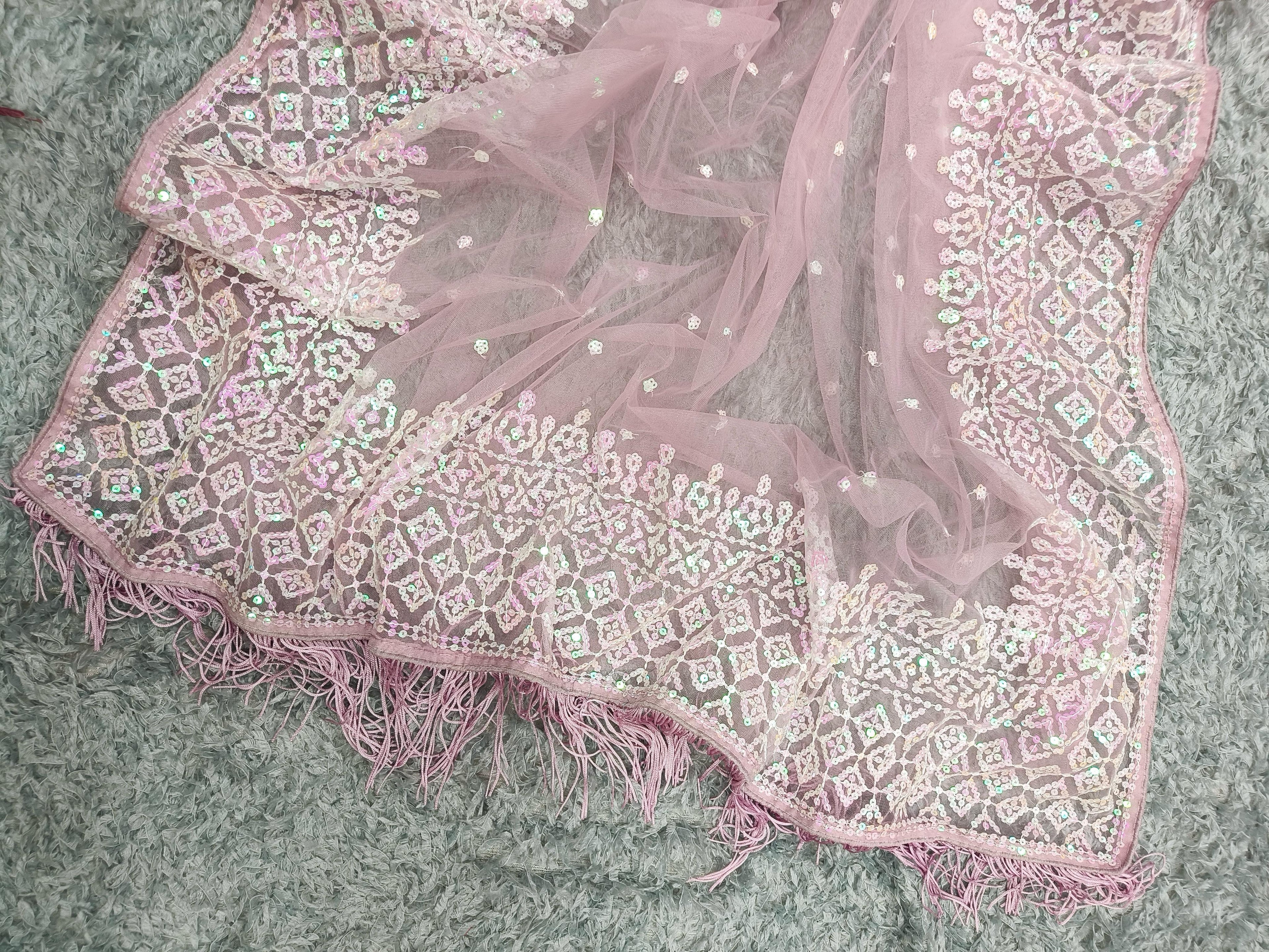 Beautiful Designer Heavy Georgette Soft Net Exclusive Sequanc Saree