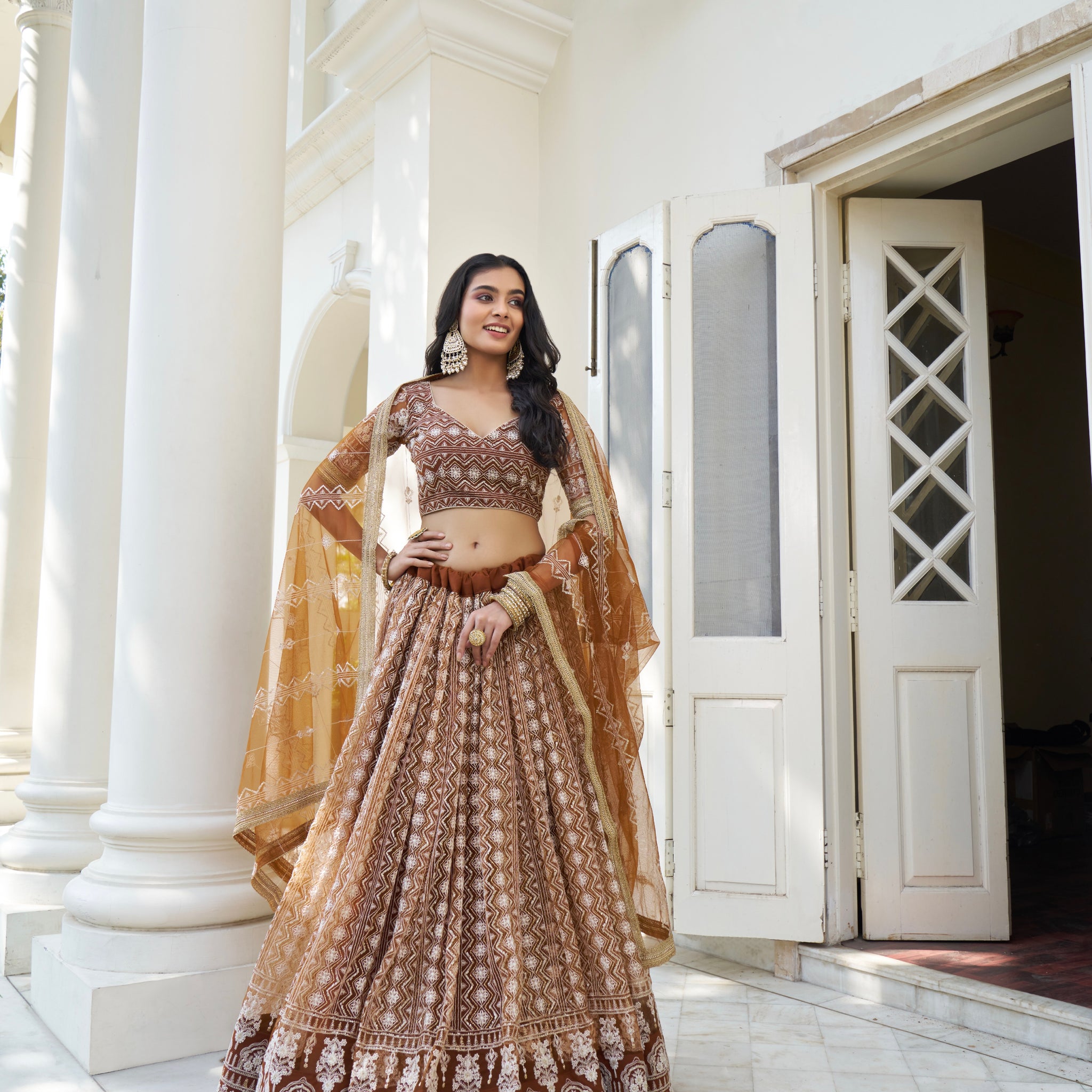 Beautiful Dessigner Occasion Wear Butterfly Net Lehenga Choli