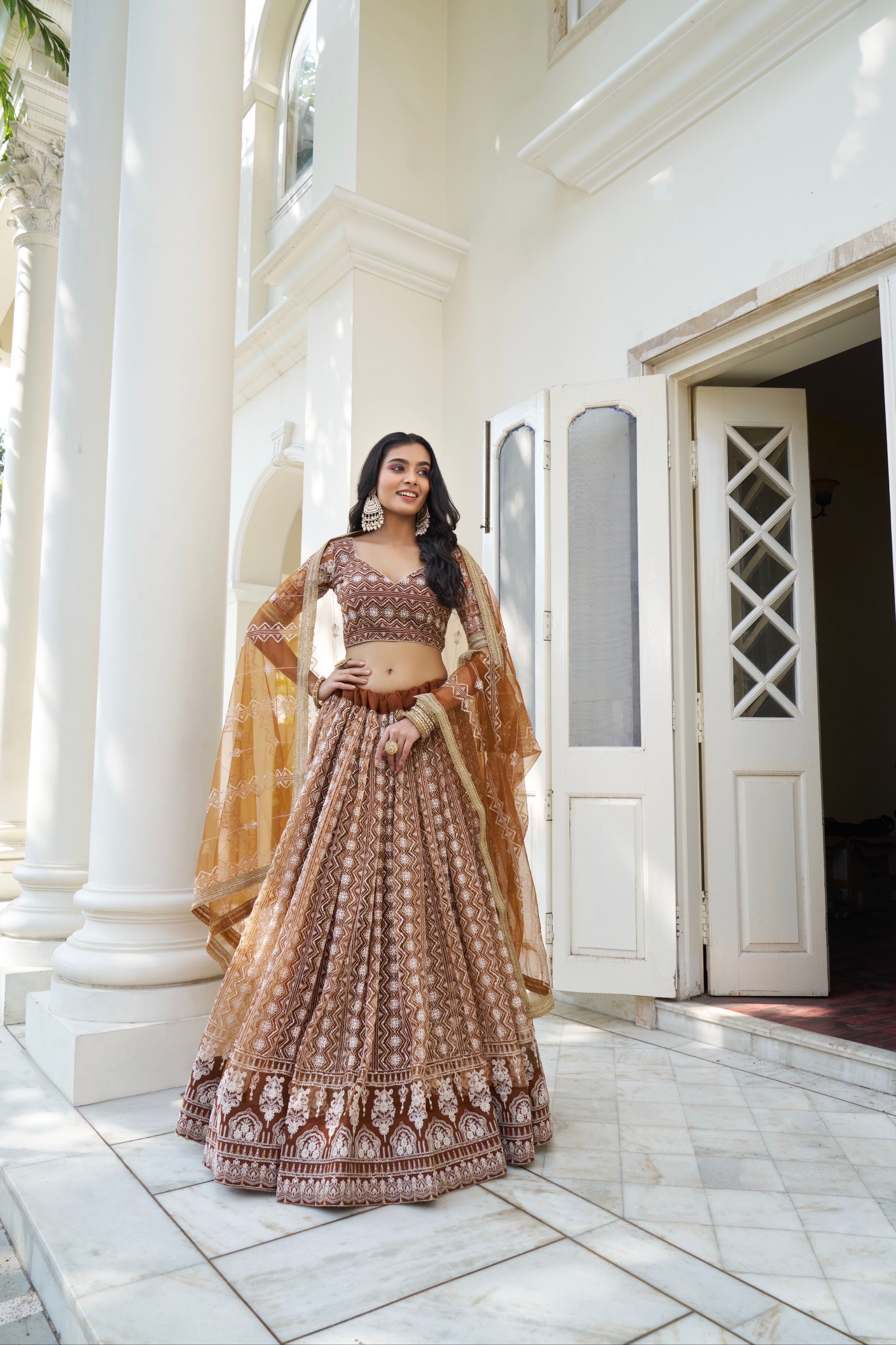 Beautiful Dessigner Occasion Wear Butterfly Net Lehenga Choli