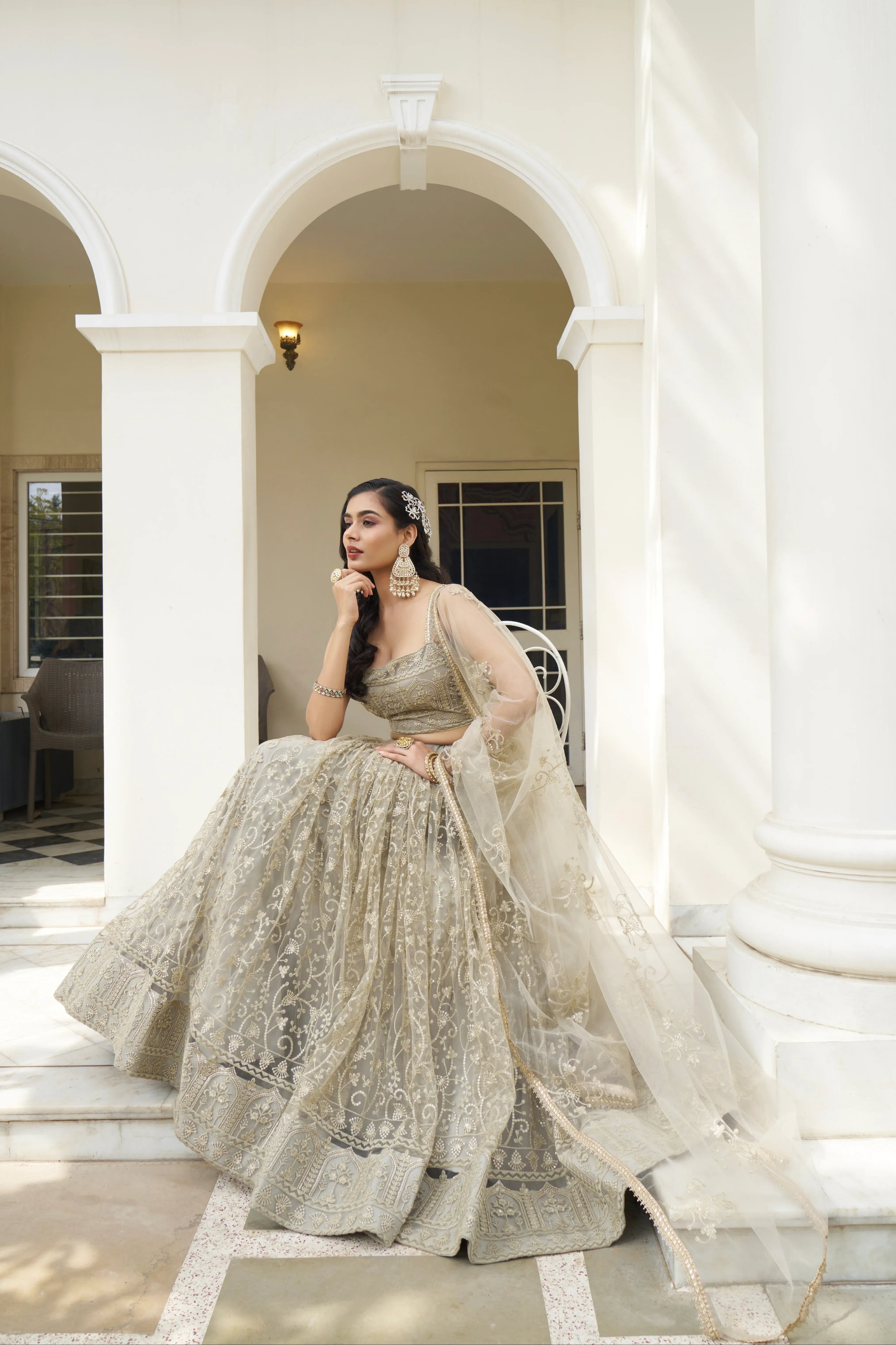 Beautiful Dessigner Occasion Wear Butterfly Net Lehenga Choli
