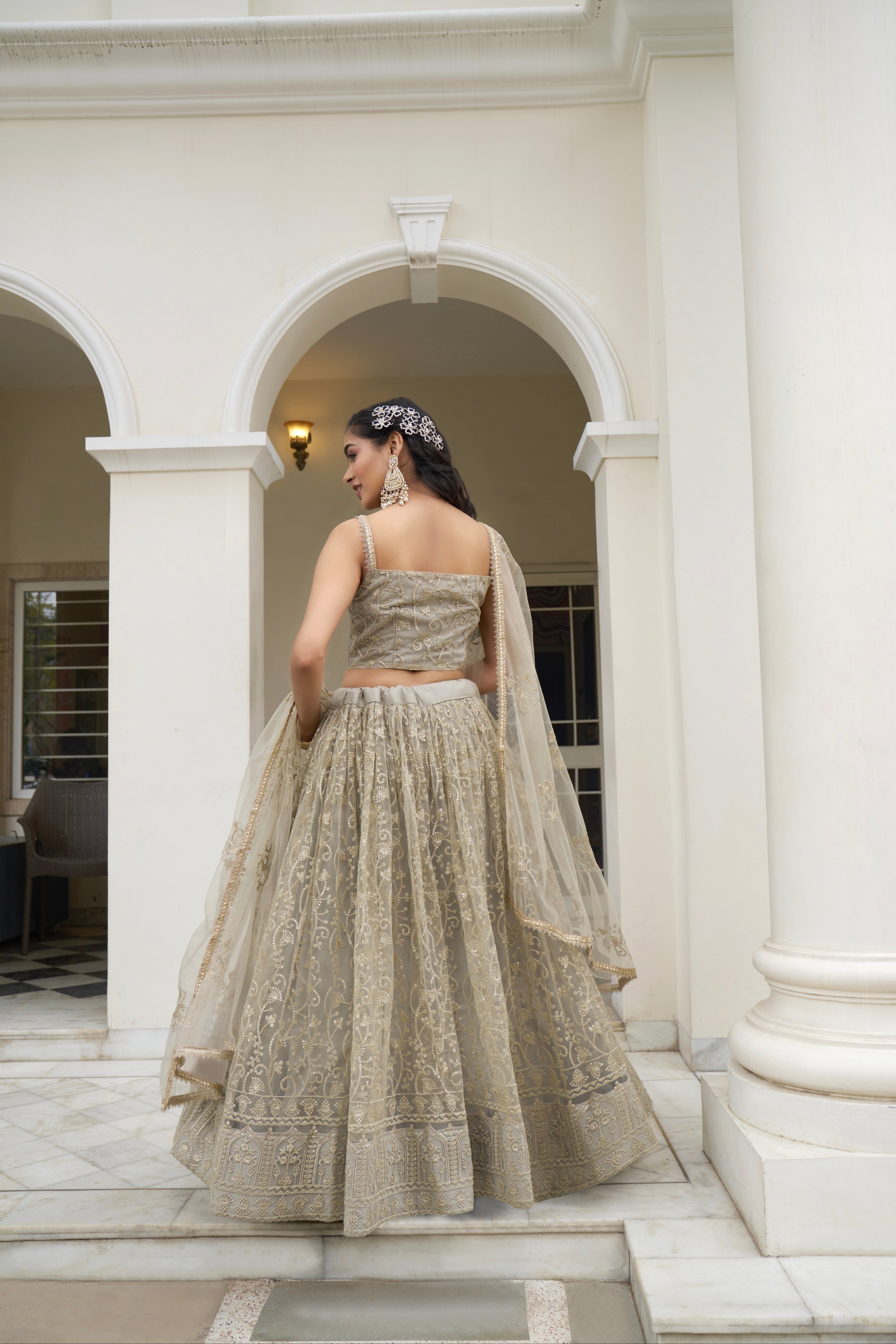 Beautiful Dessigner Occasion Wear Butterfly Net Lehenga Choli