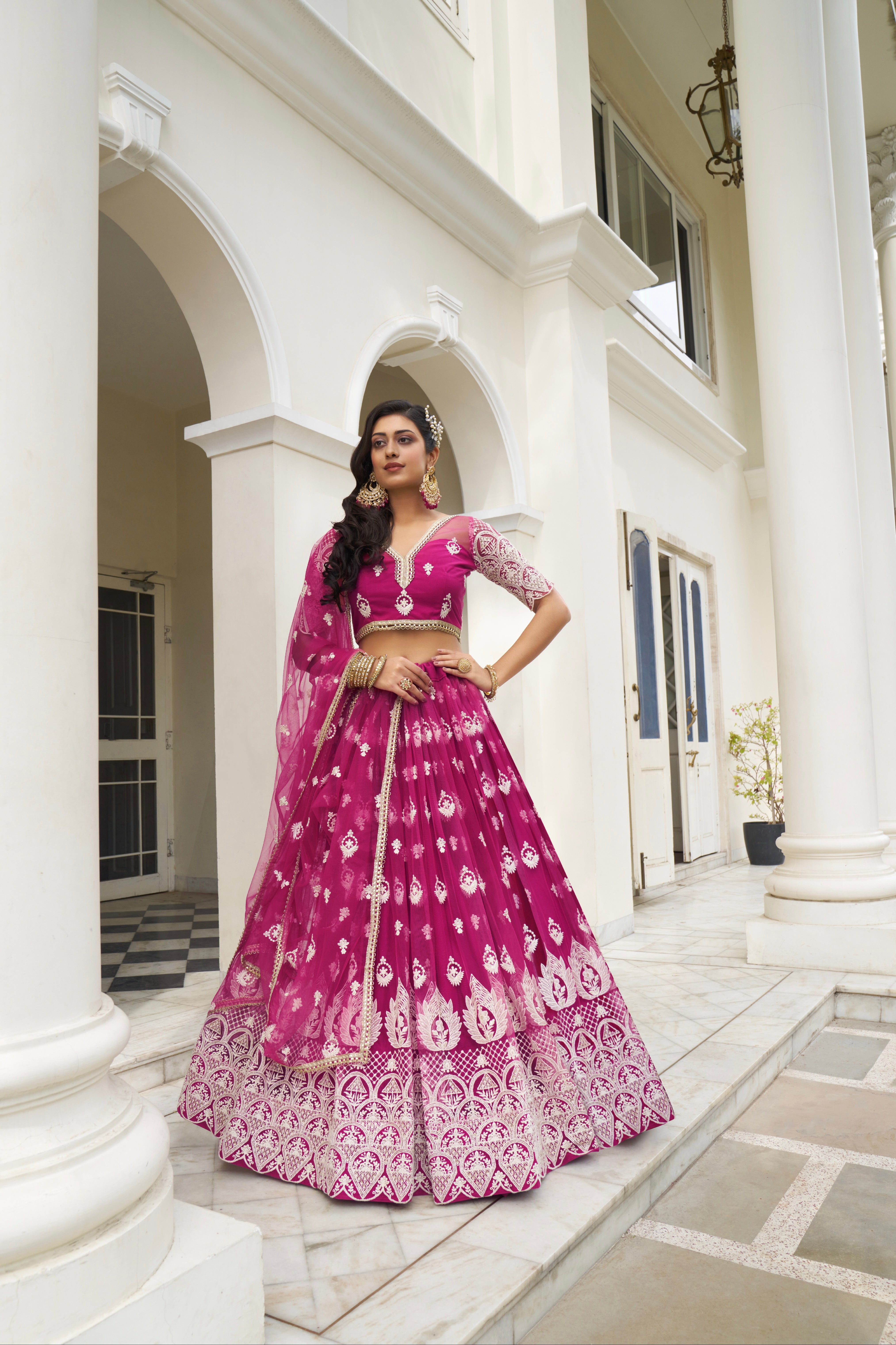 Beautiful Dessigner Occasion Wear Butterfly Net Lehenga Choli