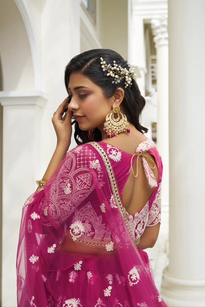 Beautiful Dessigner Occasion Wear Butterfly Net Lehenga Choli
