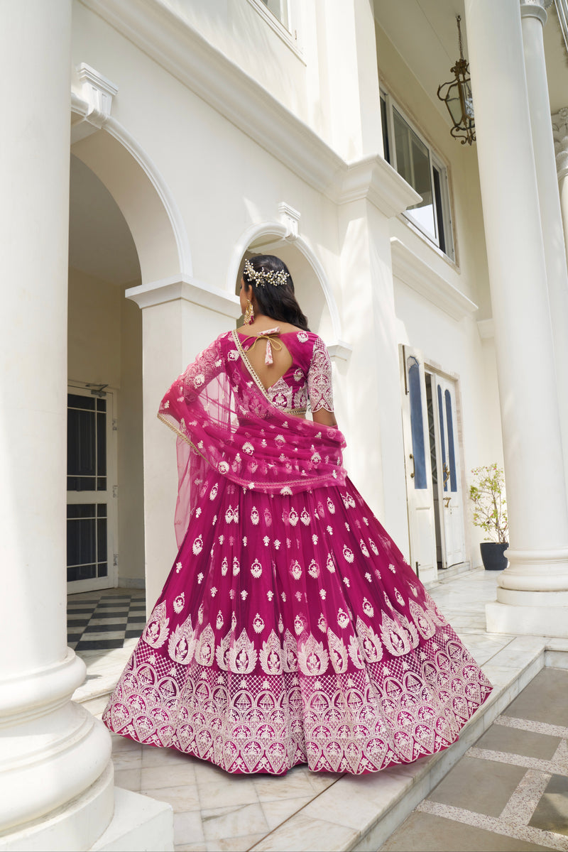 Beautiful Dessigner Occasion Wear Butterfly Net Lehenga Choli