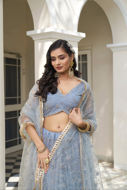 Beautiful Dessigner Occasion Wear Butterfly Net Lehenga Choli