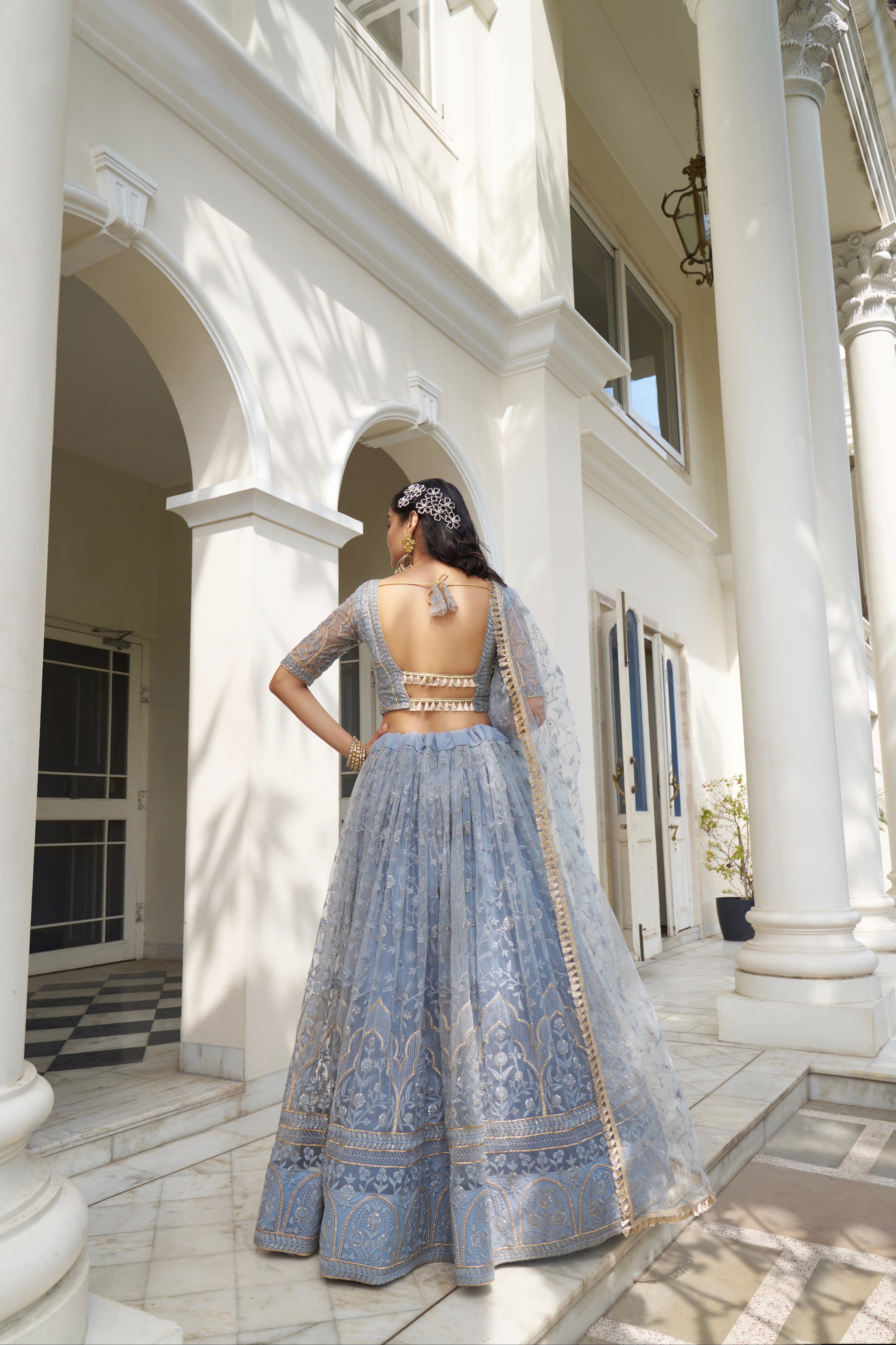 Beautiful Dessigner Occasion Wear Butterfly Net Lehenga Choli