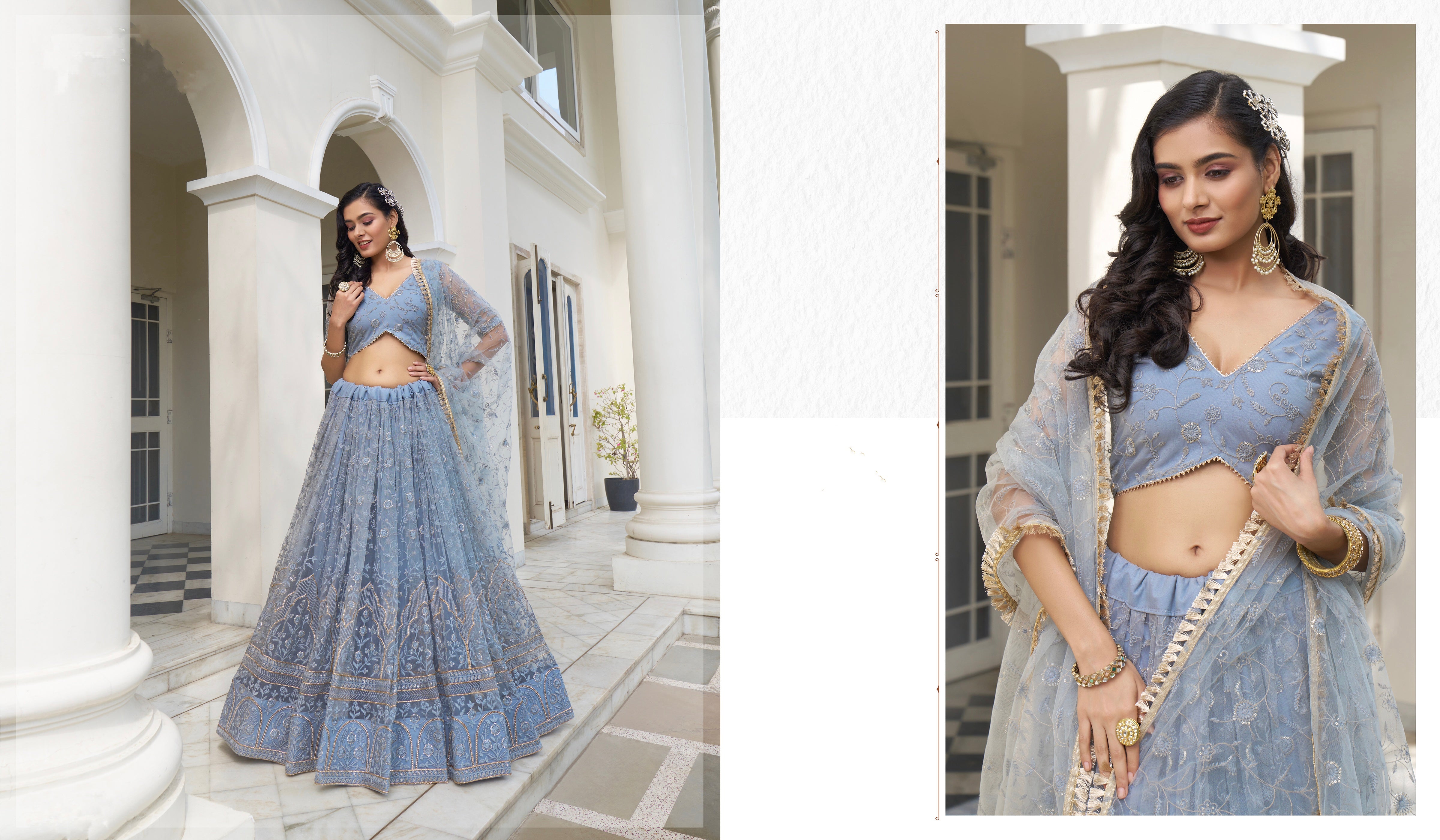 Beautiful Dessigner Occasion Wear Butterfly Net Lehenga Choli