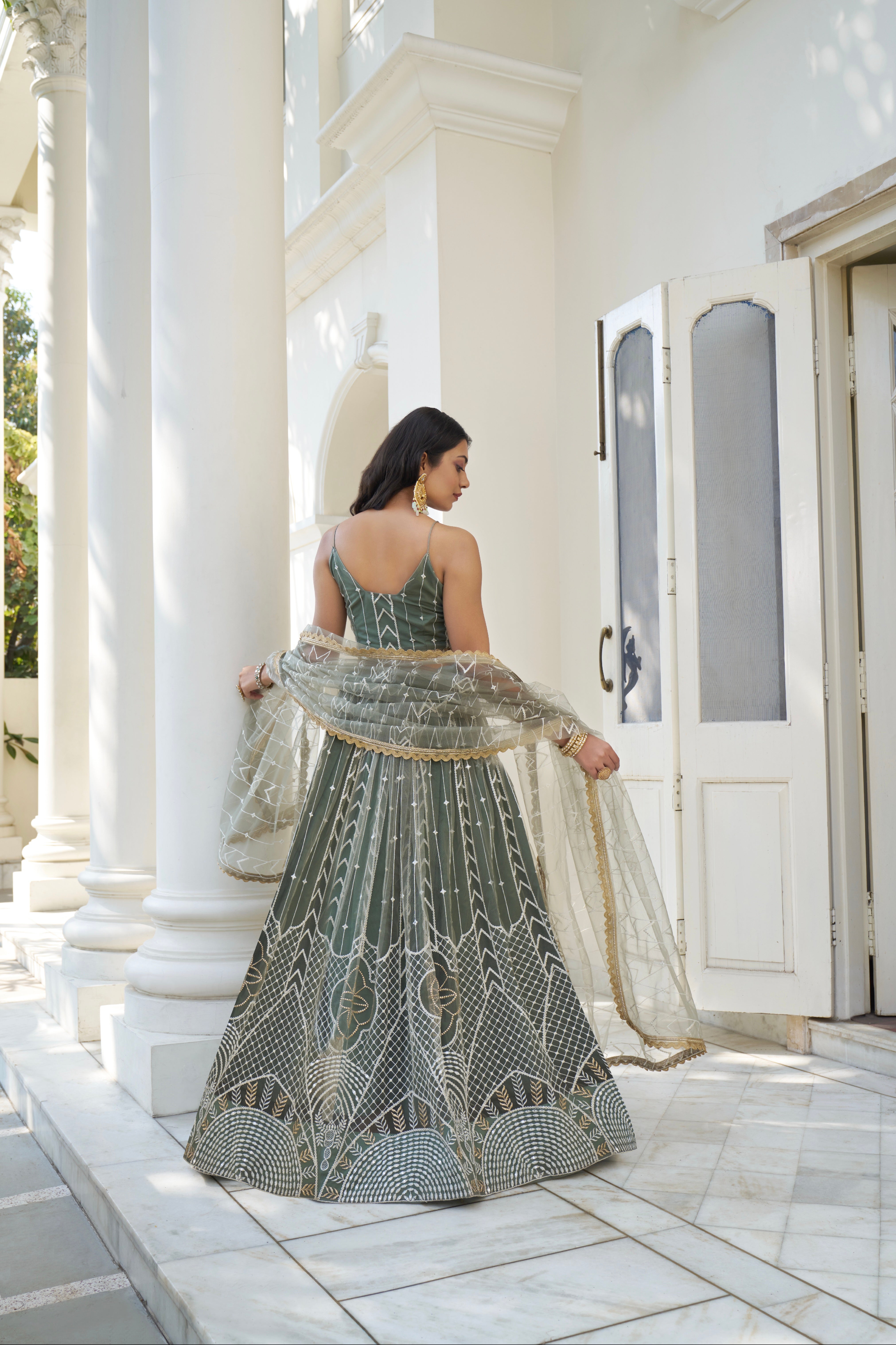 Beautiful Dessigner Occasion Wear Butterfly Net Lehenga Choli