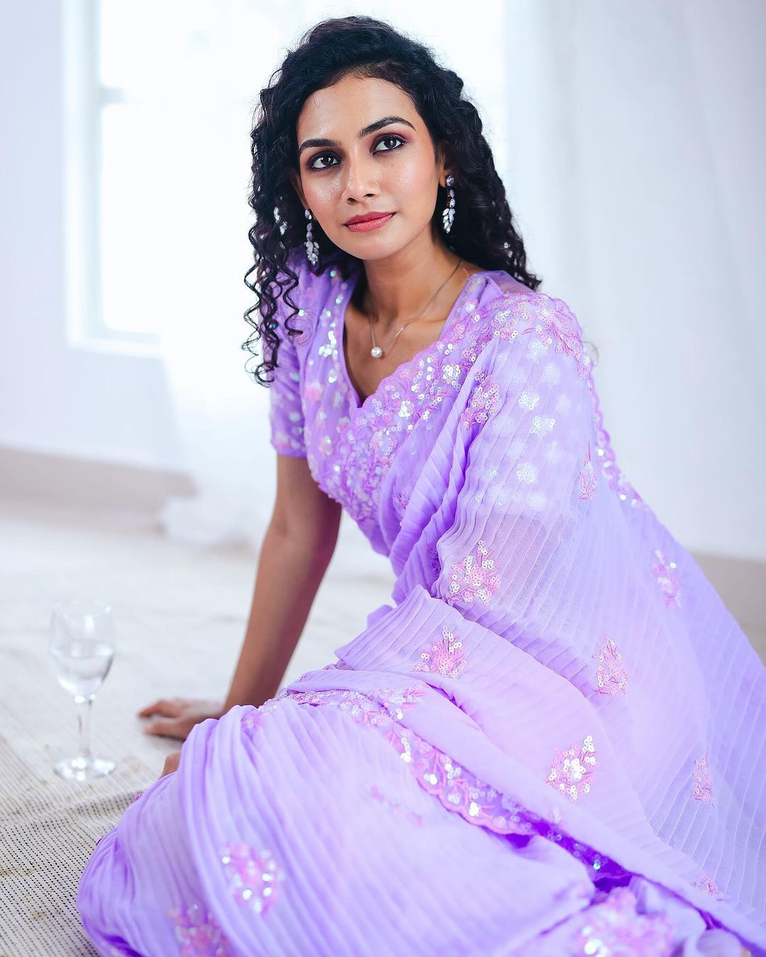 Beautiful Designer Heavy Georgette Soft Net Exclusive Sequanc Saree