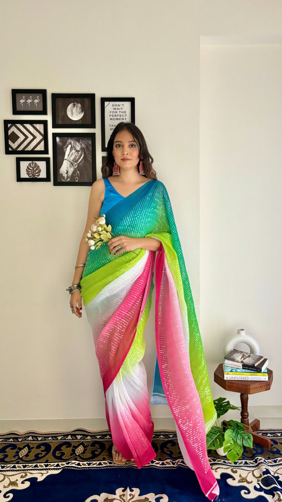 Beautiful Designer Soft Georgette Silk Exclusive Sequanc Saree