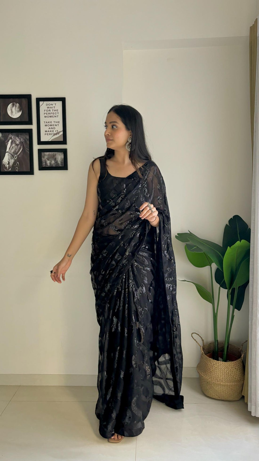 Georgette Sequanc Saree
