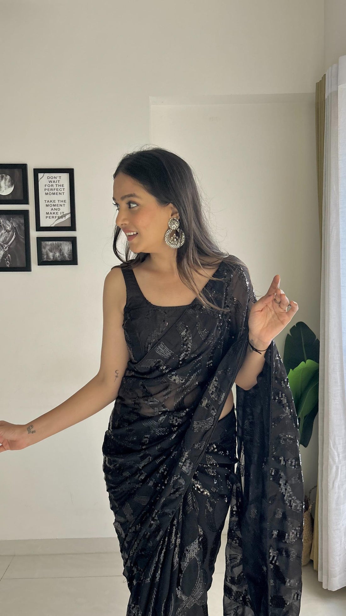 Georgette Sequanc Saree