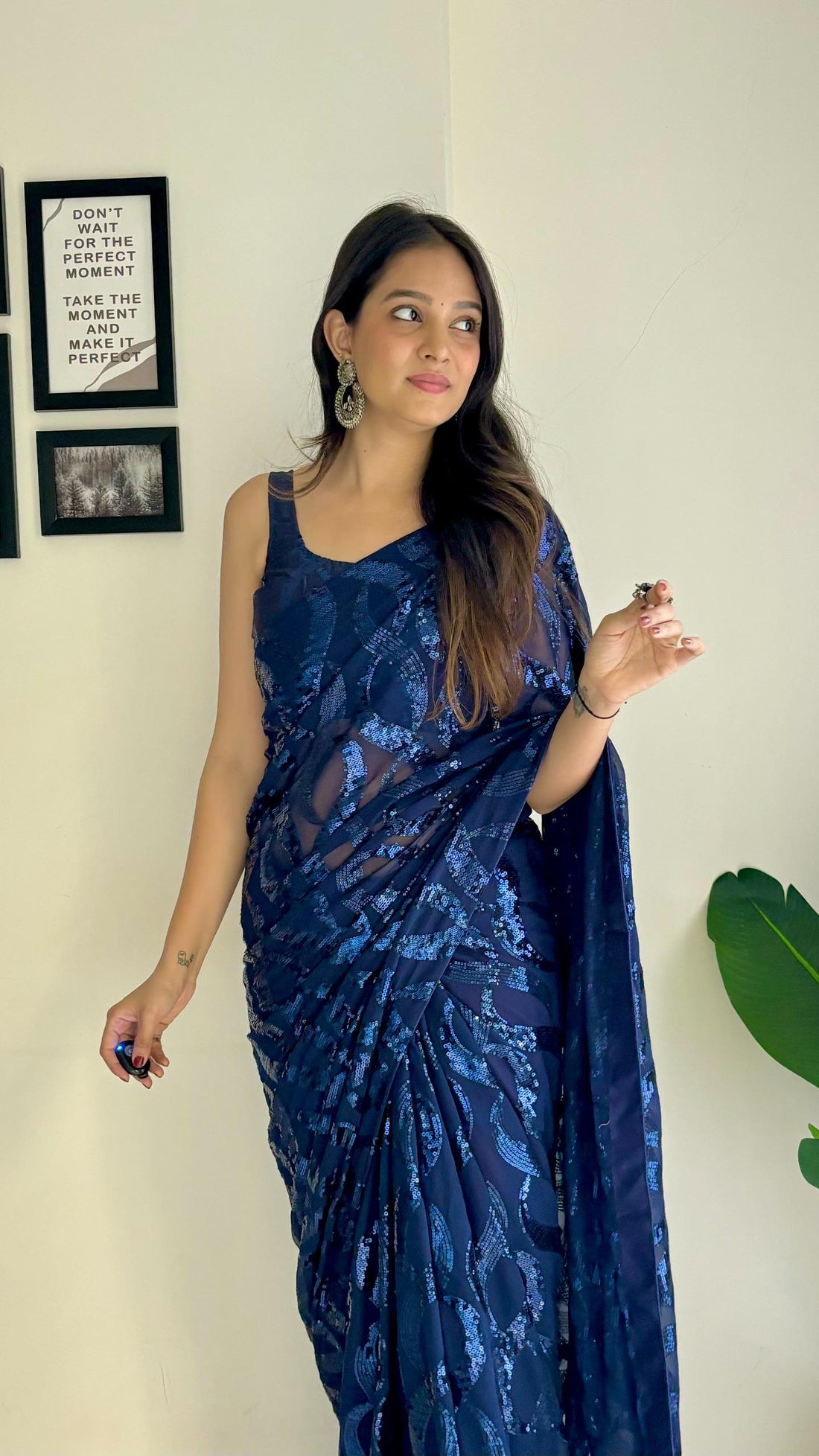 Georgette Sequanc Saree