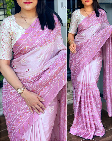 Beautiful Designer Summer Special Kota Linen Self Checks Saree